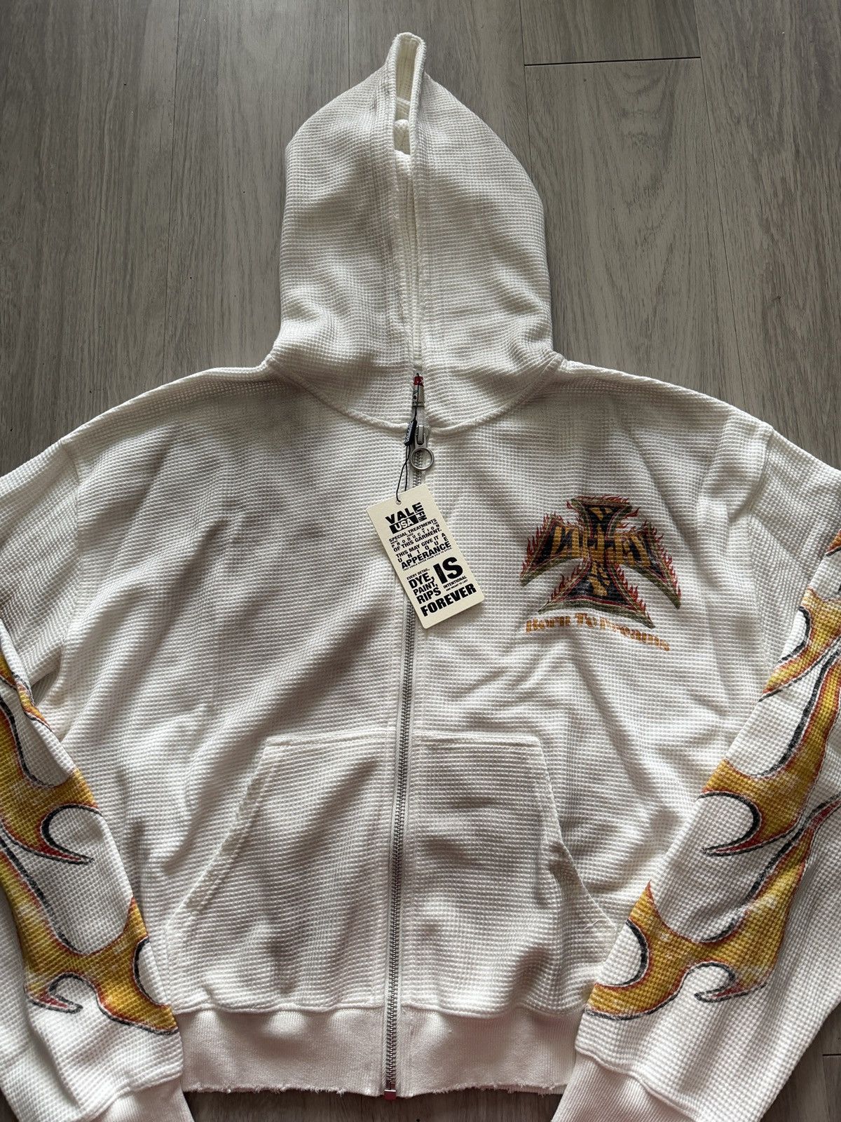 Vale Vale Forever White Reborn Waffle Zip Up Valley Dreams Size US L / EU 52-54 / 3 - 5 Thumbnail