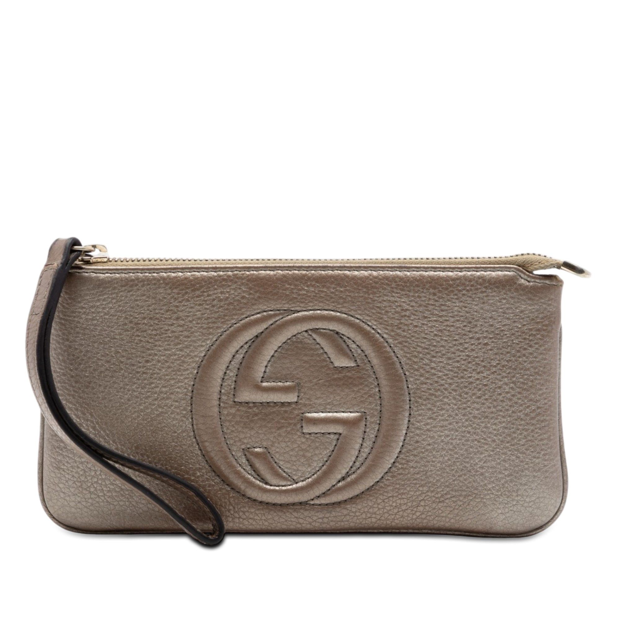 Gucci Metallic Calfskin Soho Wristlet Pouch Size ONE SIZE - 1 Thumbnail