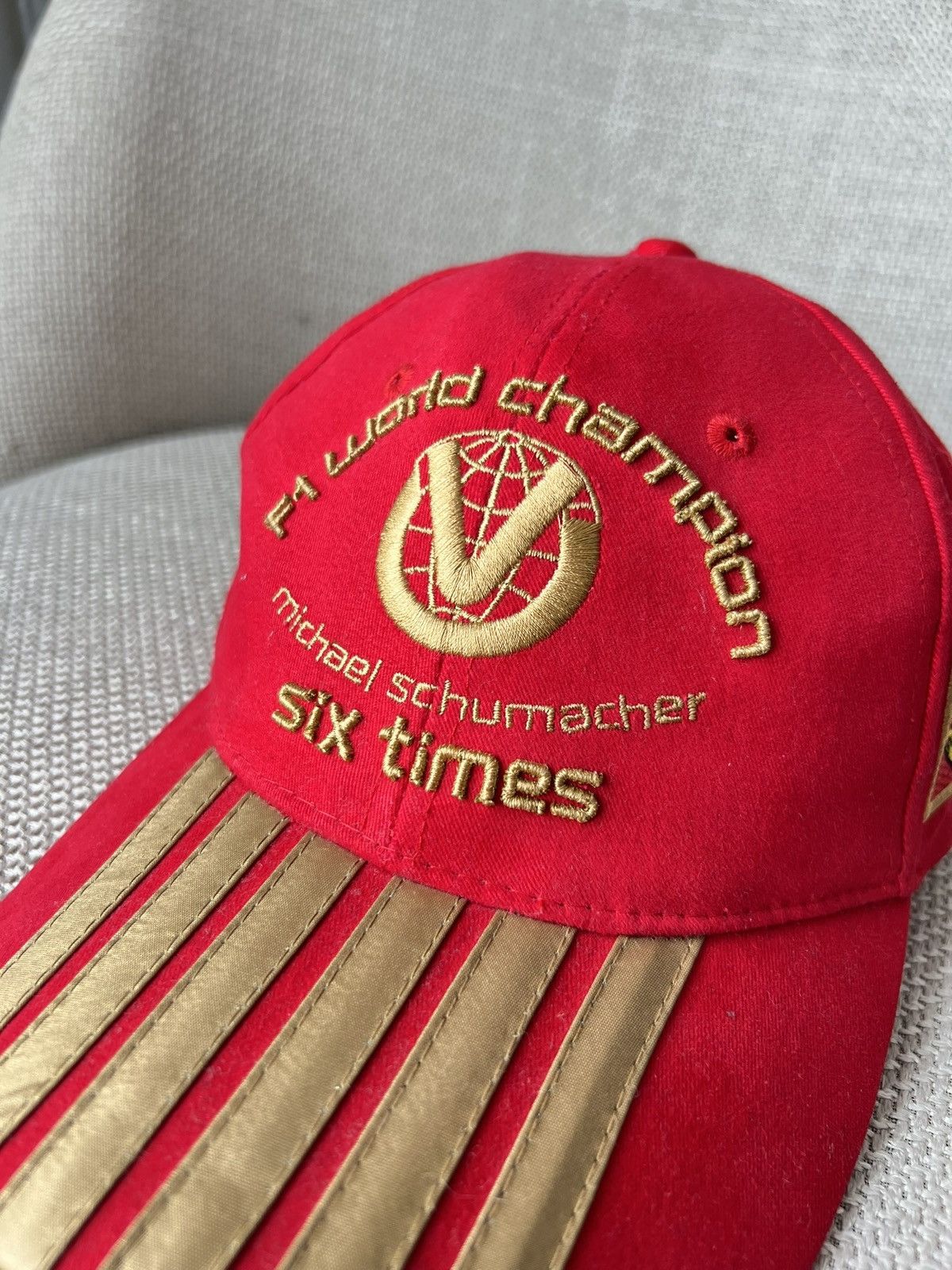 Ferrari Vintage Cap Ferrari Michael Schumacher 6x World Champion Size ONE SIZE - 3 Thumbnail