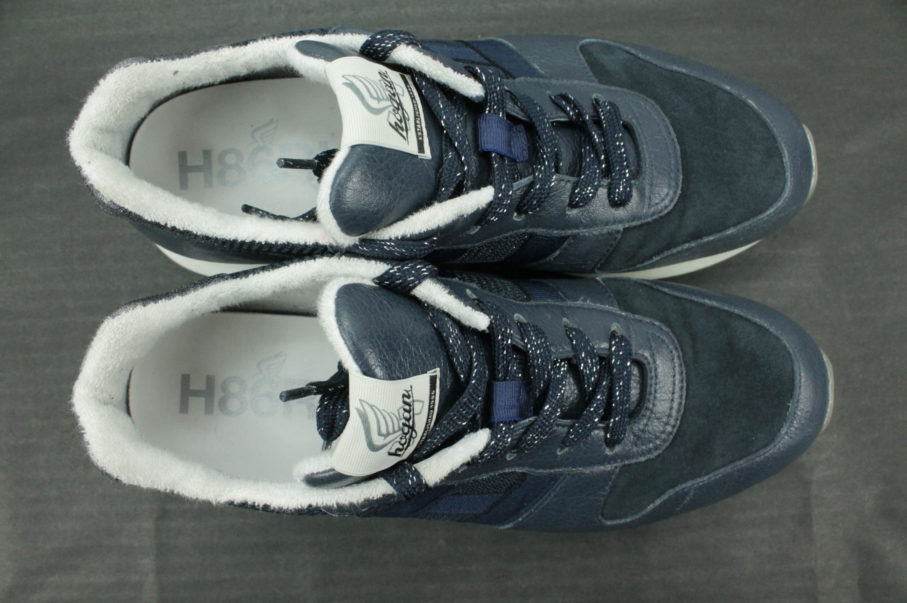 Hogan Hogan H86 Run Navy Leather Training Shoes Women's Size US 10 / IT 40 - 7 Thumbnail