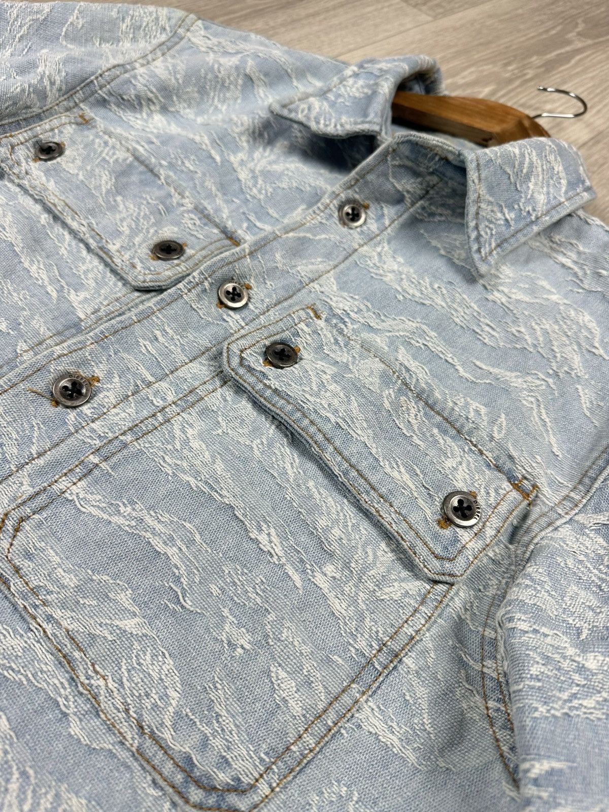Diesel Diesel Wave Dirty Design Denim Jacket Size S Size US S / EU 44-46 / 1 - 6 Thumbnail
