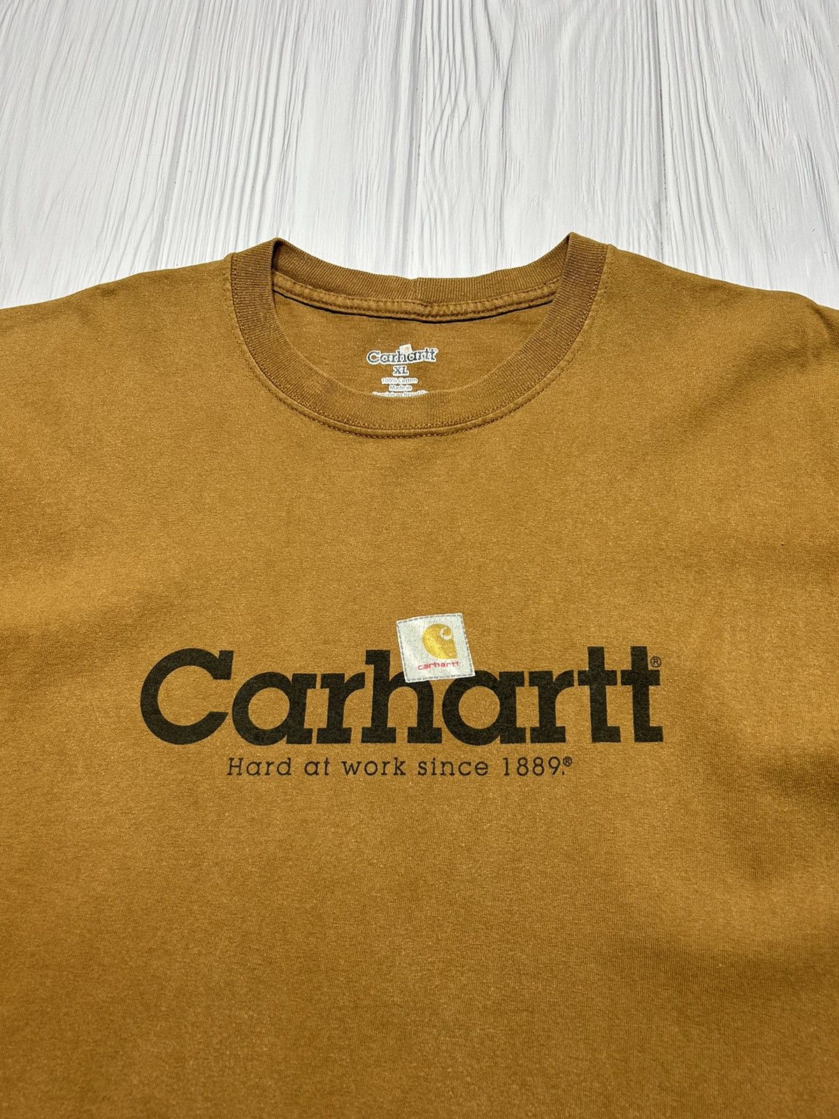 Carhartt Vintage Y2K Carhartt Hard Work 1889 T-Shirt Size US XL / EU 56 / 4 - 4 Thumbnail