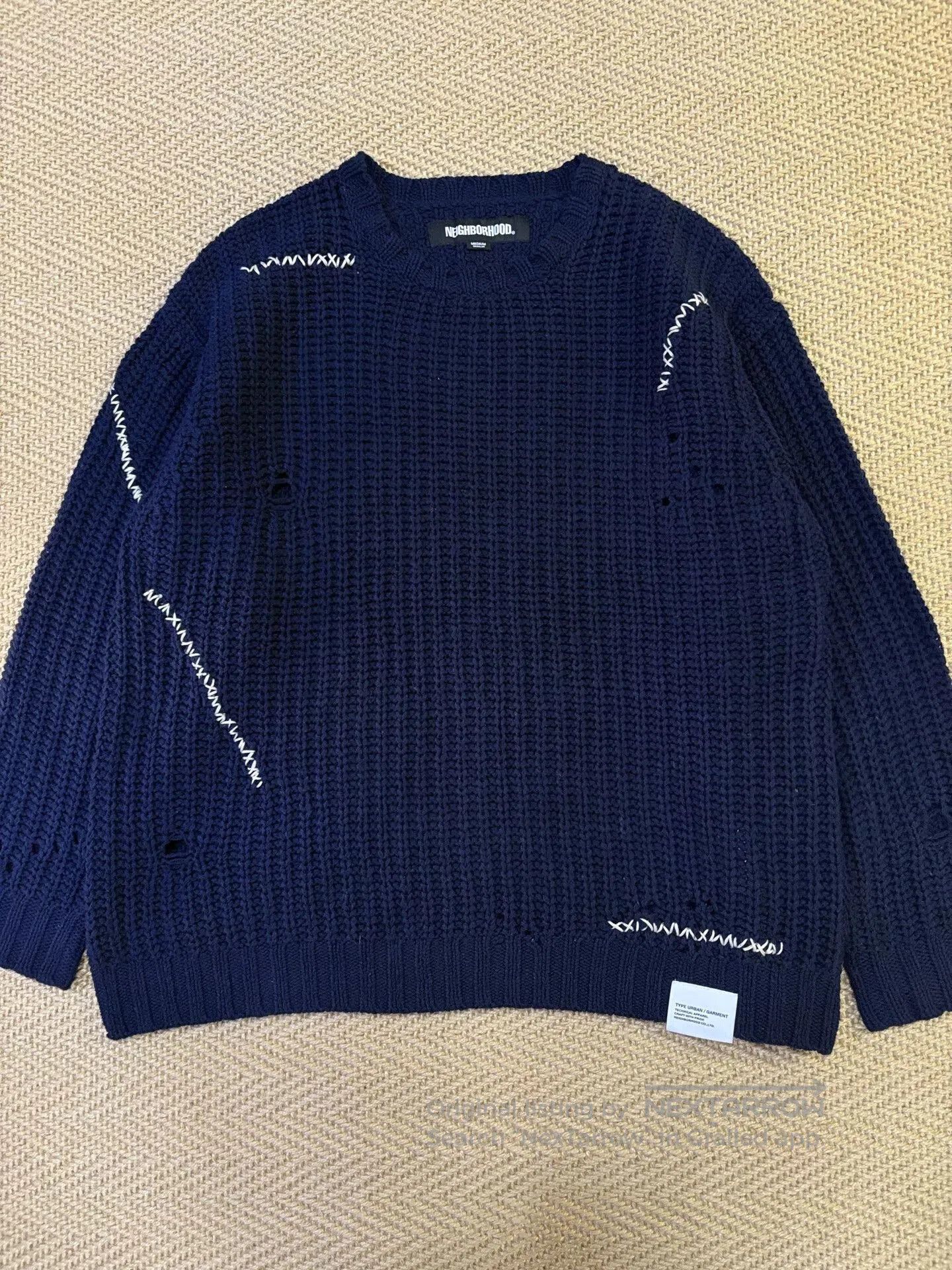 Neighborhood navy blue oversized crewneck sweater. Size US M / EU 48-50 / 2 - 1 Thumbnail