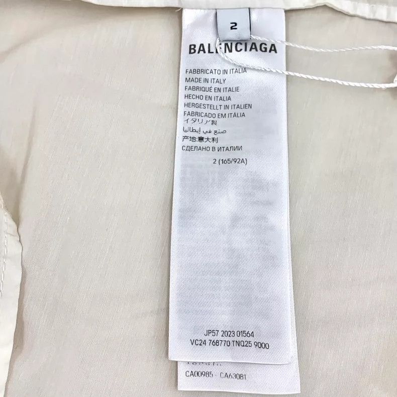 Balenciaga Balenciaga Beige striped logo monogram embroidered lapel s Size US M / EU 48-50 / 2 - 7 Thumbnail