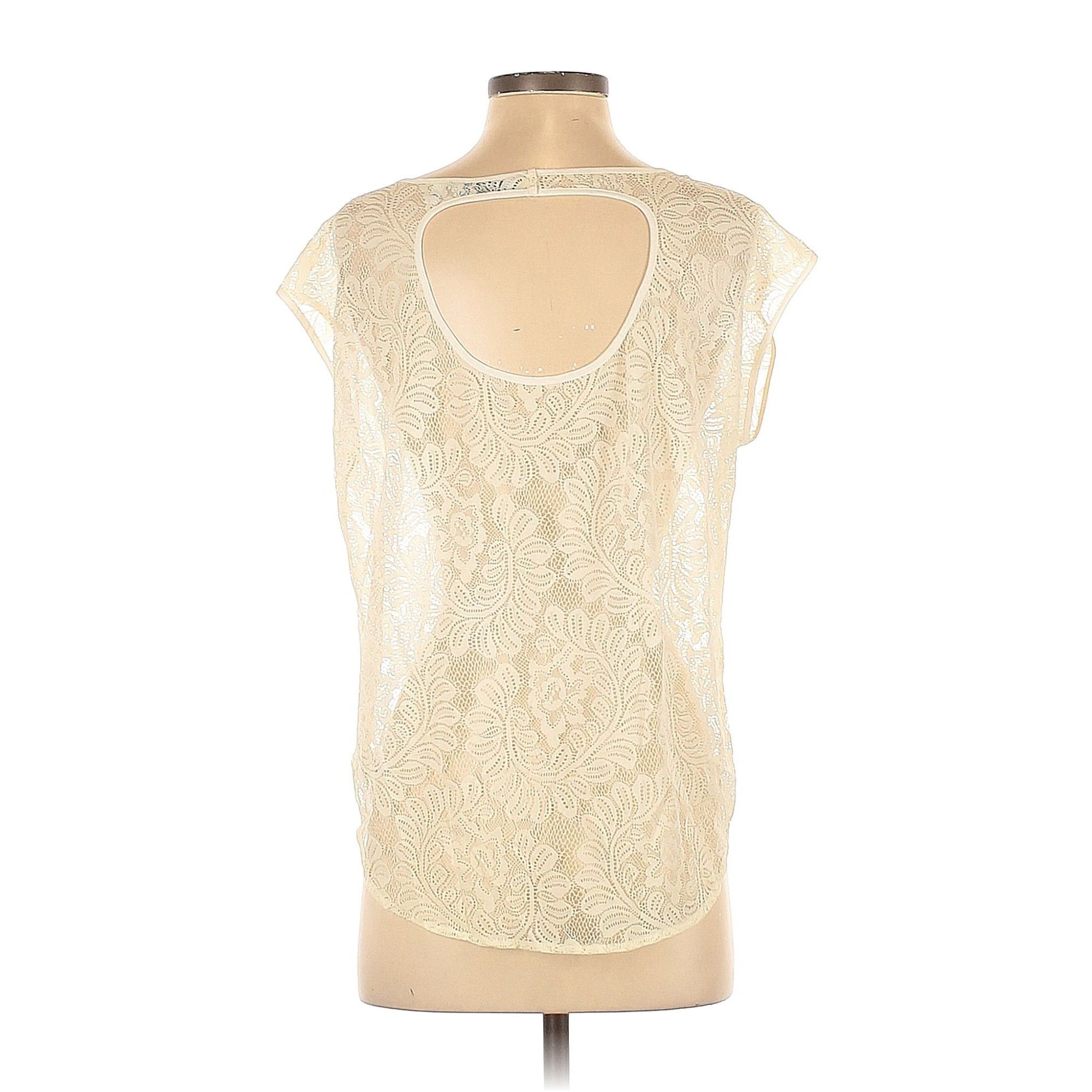 Express Women's Express Off White Sheer Floral Shirt Blouse Size XS Size XS / US 0-2 / IT 36-38 - 2 Thumbnail