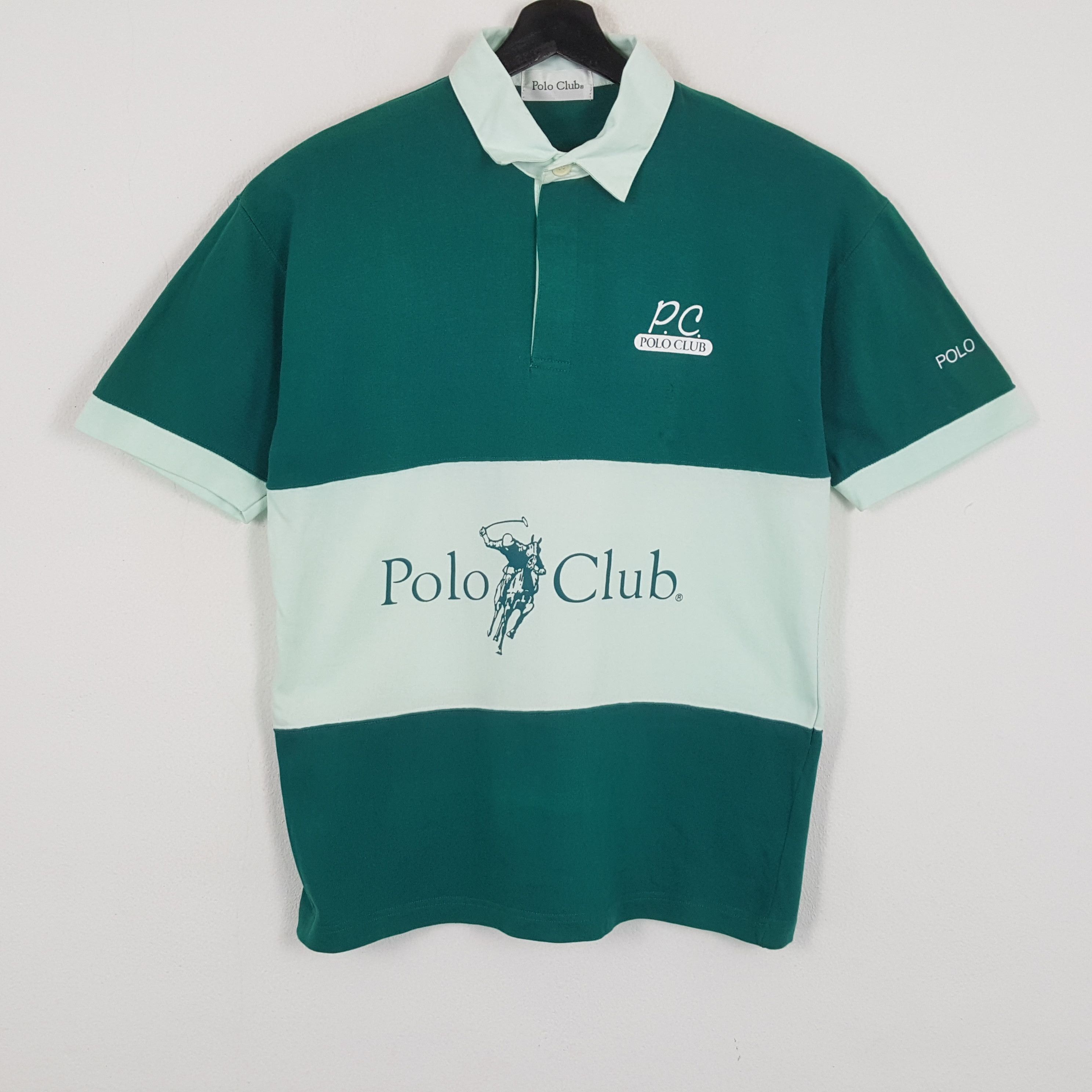 Beverly Hills Polo Club × Vintage POLO CLUB Center Spellout Logo Design Polos Size US L / EU 52-54 / 3 - 1 Thumbnail