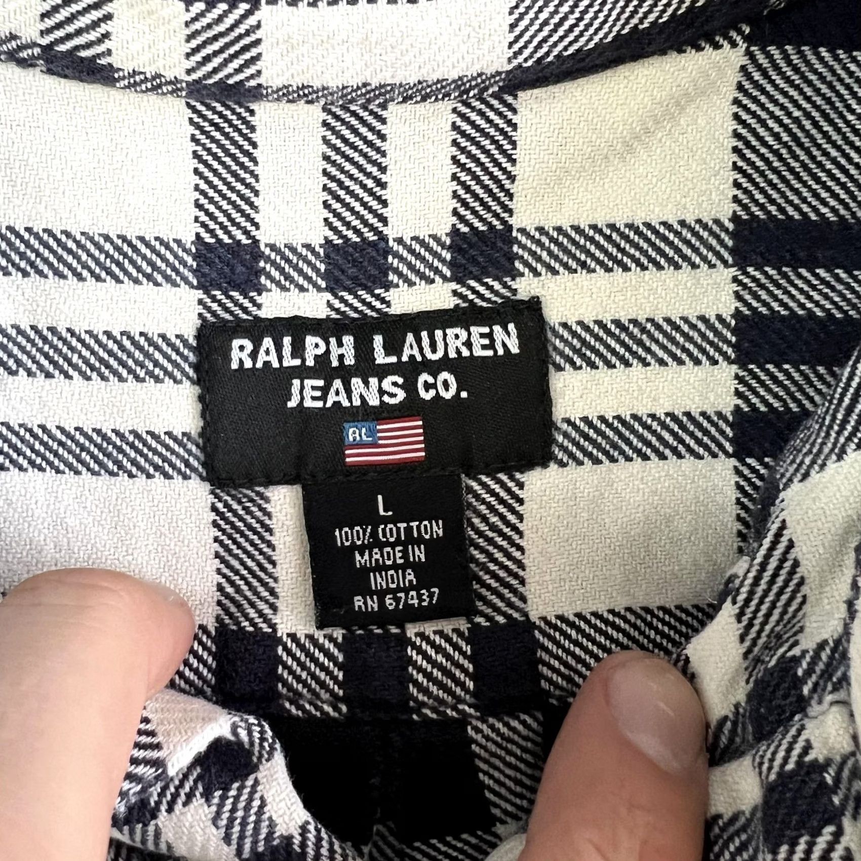 Ralph Lauren Ralph Lauren Jeans Co Shirt Mens Large Blue Plaid Flannel Button Down Casual Shirt Size US L / EU 52-54 / 3 - 3 Thumbnail