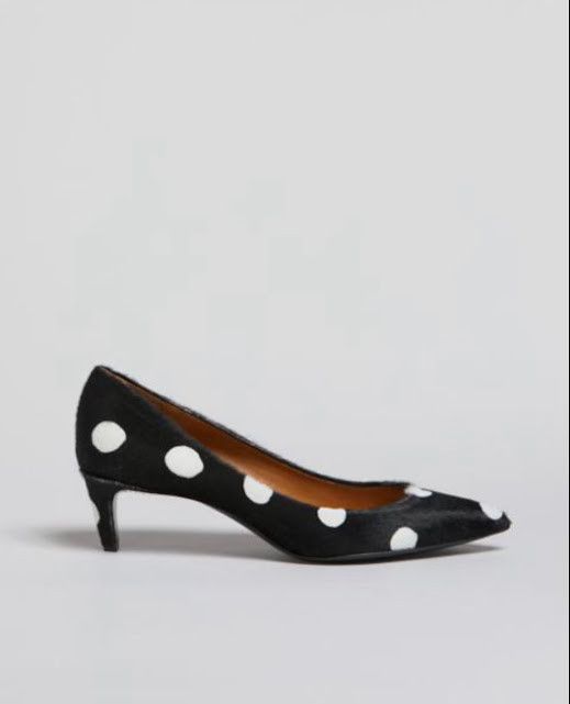 Marni o1w1db11024 Polka Dot Calf Hair Pumps in Black Size US 10 / IT 40 - 1 Thumbnail
