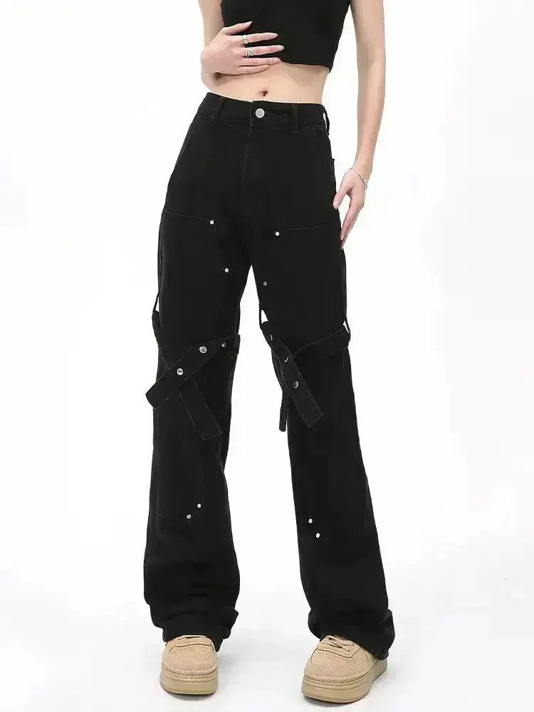 Japanese Brand Retro speaker slimming straight leg jeans Size US 30 / EU 46 - 4 Thumbnail