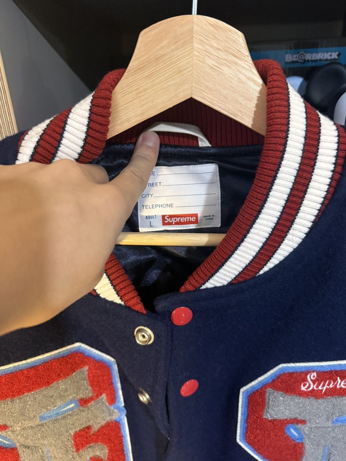 Supreme Supreme Navy Drill Team Varsity Jacket Size US L / EU 52-54 / 3 - 5 Thumbnail