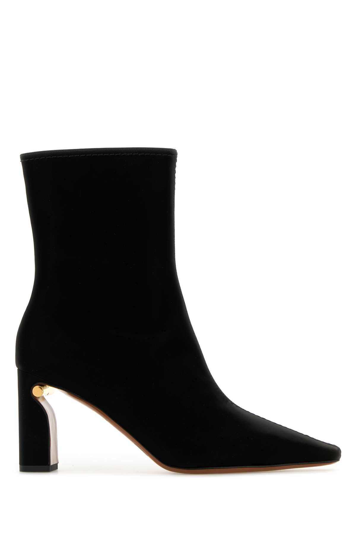 Alexander McQueen Black Fabric Ankle Boots Size US 8 / IT 38 - 1 Thumbnail