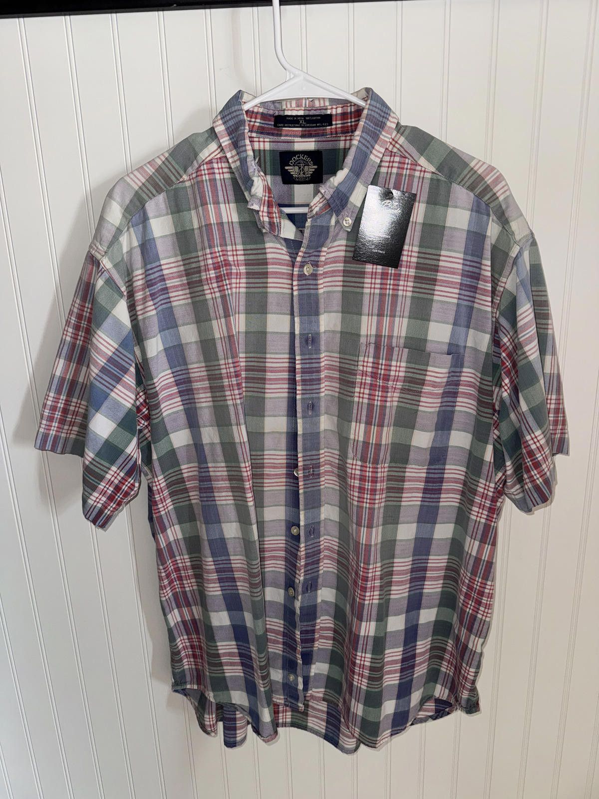 Dockers Dockers Men's XL Plaid Short Sleeve Button-Up Shirt Size US XL / EU 56 / 4 - 1 Thumbnail
