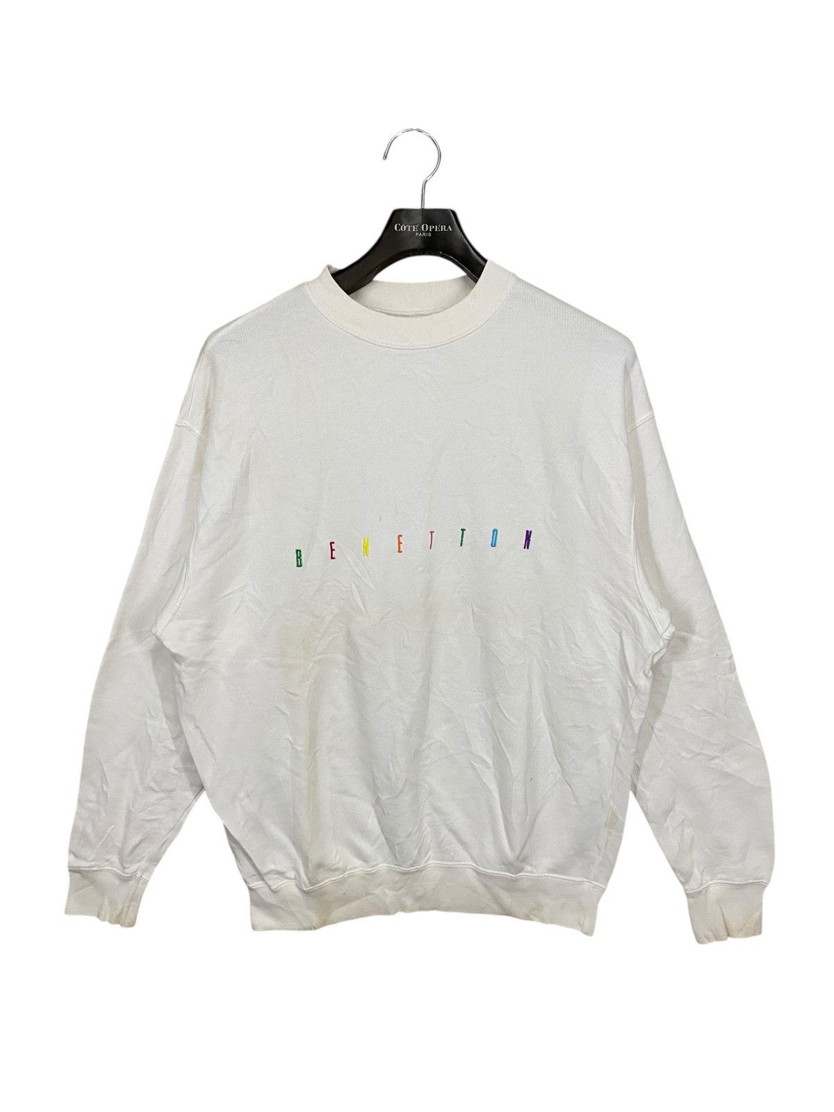 Vintage benetton spell out sweatshirt crewneck pullover