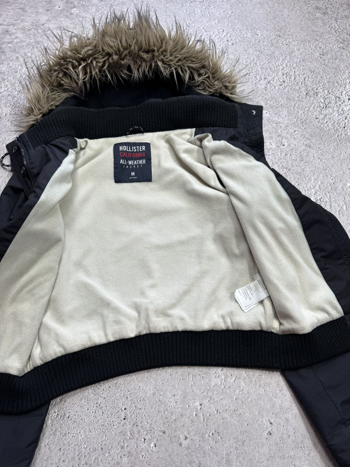 Hollister Hollister Faux Fur Hooded Bomber Jacket Black Women’s Size M Size M / US 6-8 / IT 42-44 - 8 Thumbnail