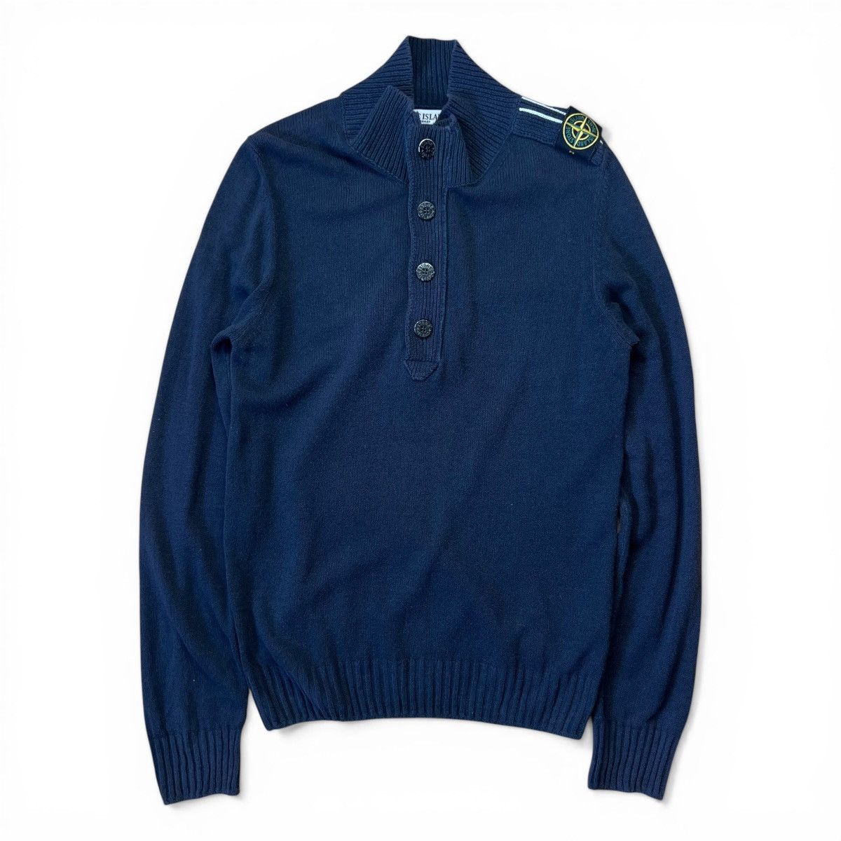 Stone Island Stone Island Vintage Shoulder Badge Cotton Knit Sweater Size US M / EU 48-50 / 2 - 1 Thumbnail