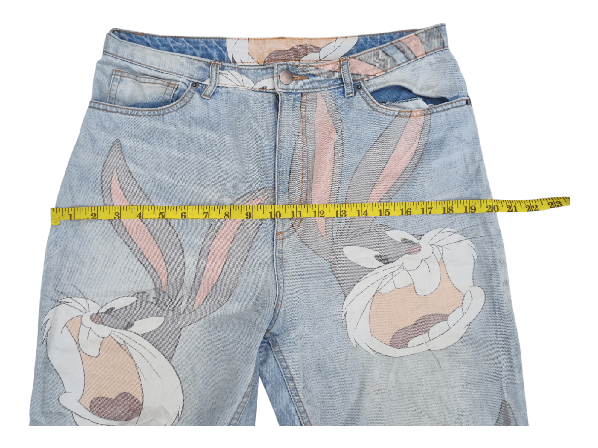 Divided LOONEY TUNES BUGS BUNNY Hip Hop Baggy Street Fashion Jeans Size 31" - 19 Thumbnail