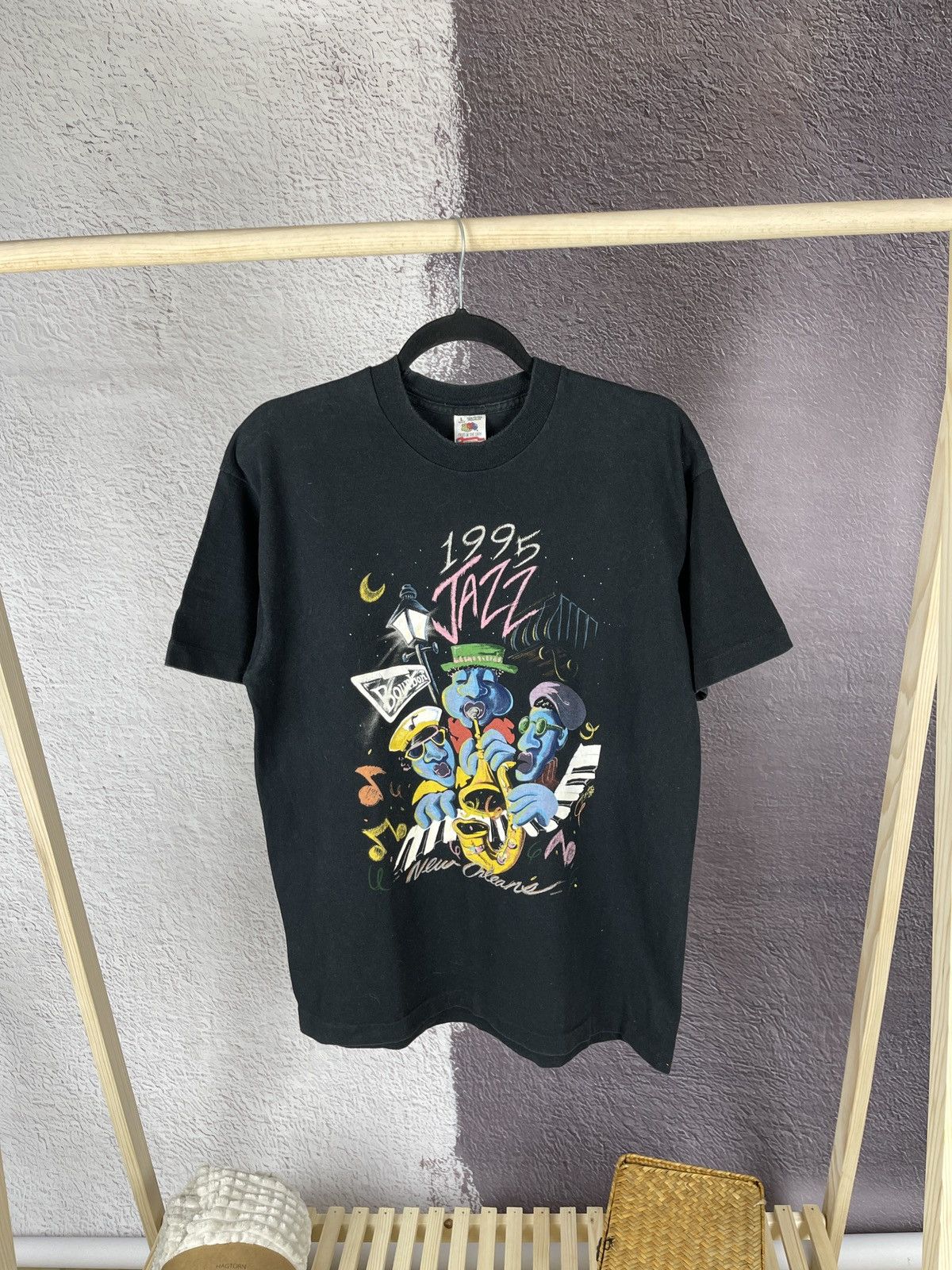 Band Tees FotL vintage 1995 Jazz New Orleans Bourbon 90s band tee Size US L / EU 52-54 / 3 - 1 Thumbnail