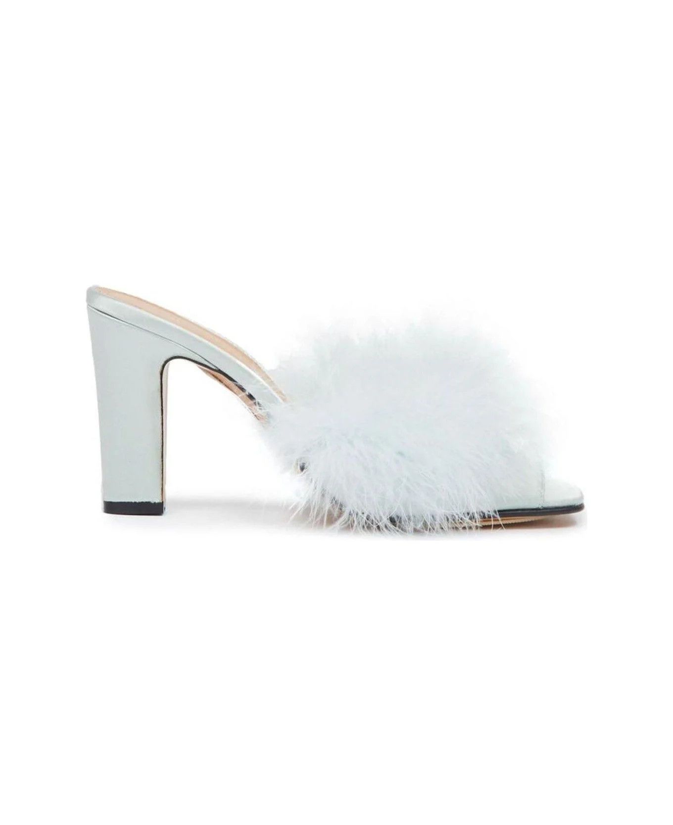 Maison Margiela oc11z0725 Fluffy Mules in Light Blue Size US 9 / IT 39 - 1 Thumbnail