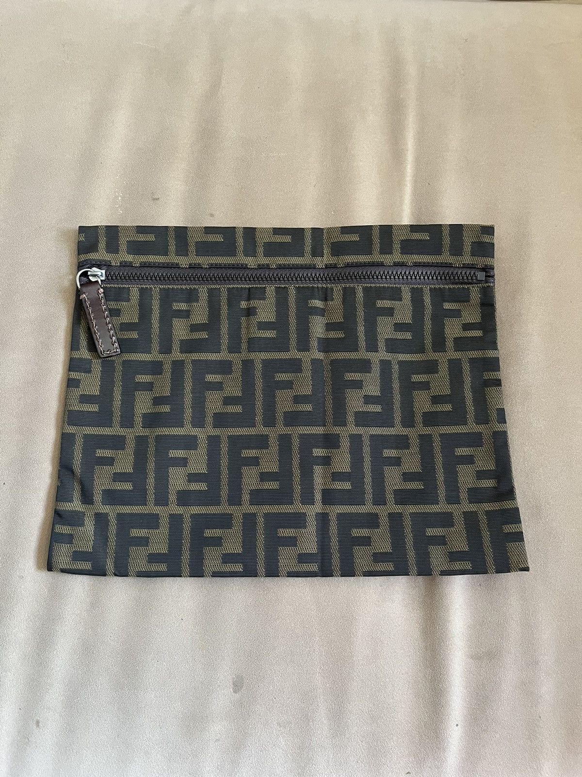 Fendi Fendi Zucca Tobacco Pouch Clutch Bag Size ONE SIZE - 2 Thumbnail