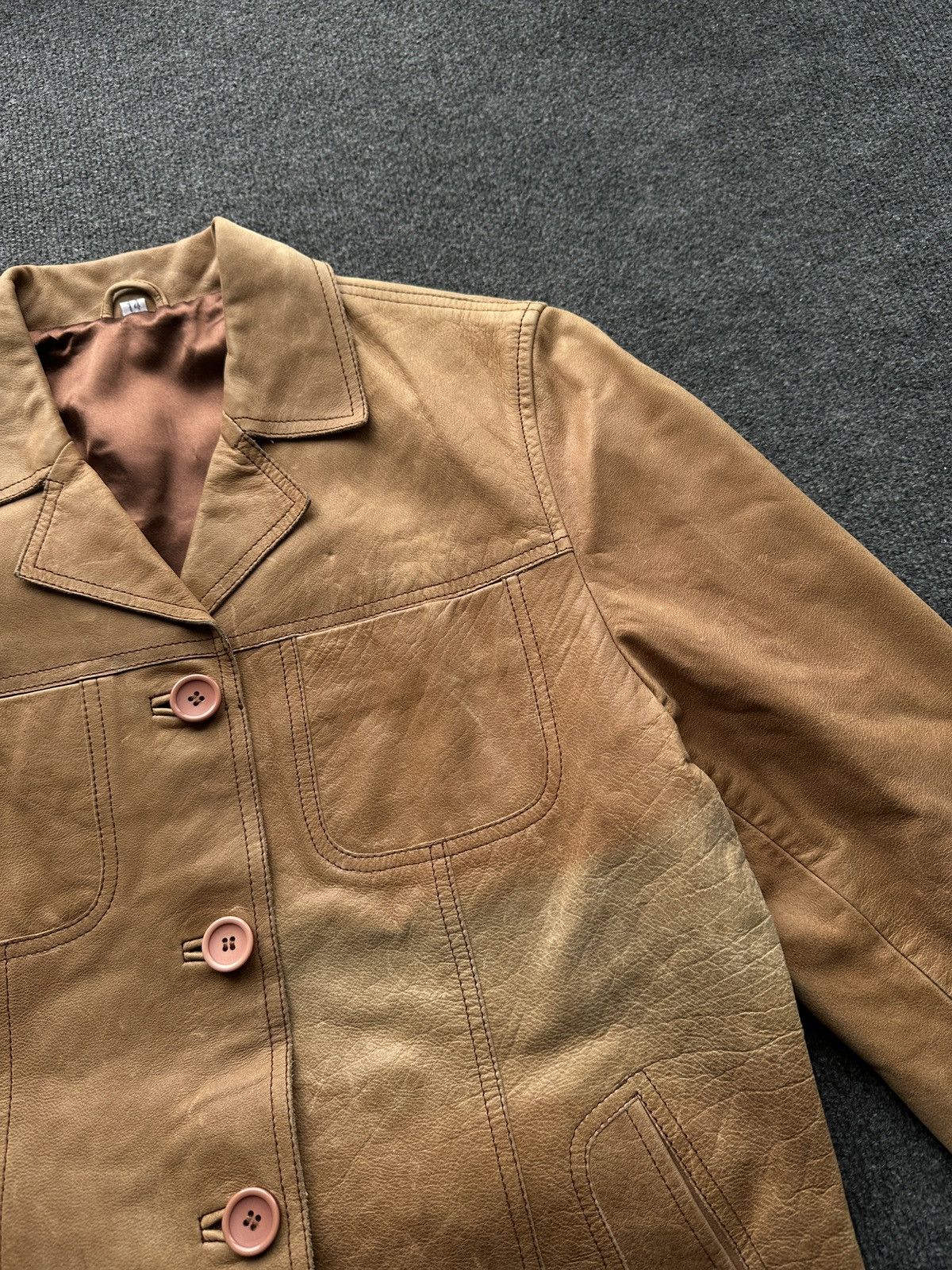 Other 🚨VNTG LEATHER JACKET AVANT GARDE WESTERN BROWN MOTO Size US M / EU 48-50 / 2 - 7 Thumbnail