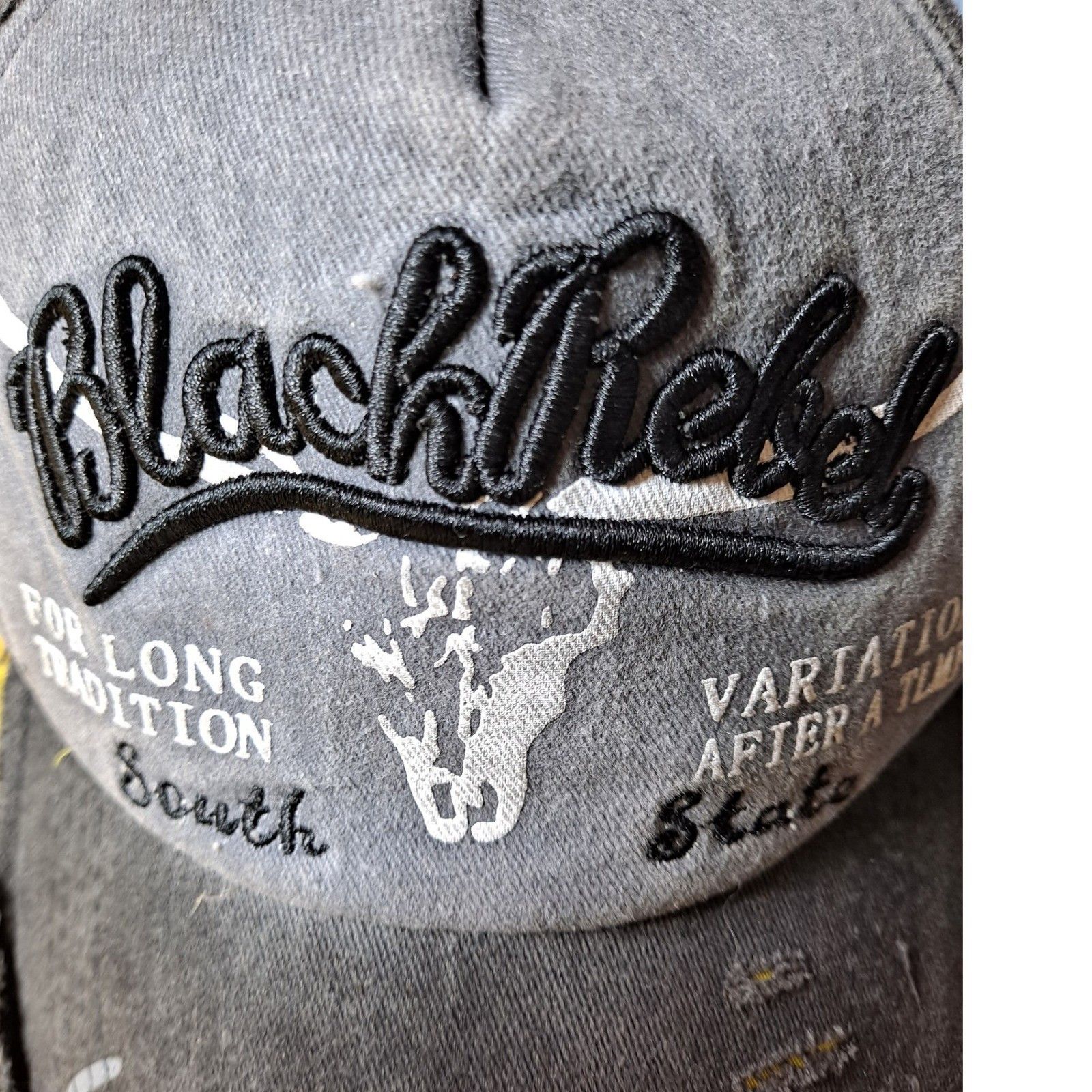 Other Black Rebel Baseball Cap Indian Dakota Distressed Trucker Ha Size ONE SIZE - 2 Thumbnail