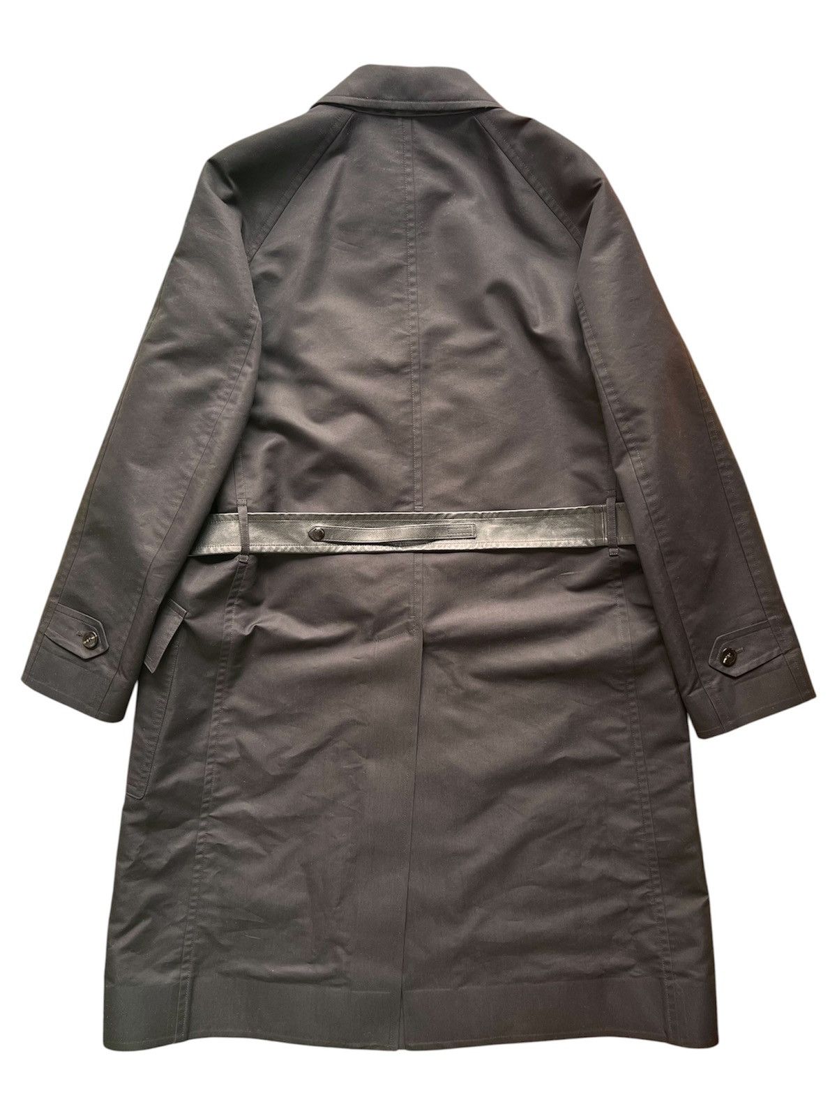 Tom Ford 48 / L Tom Ford Leather Outerwear Trench Coat Black tailor Size US M / EU 48-50 / 2 - 2 Thumbnail