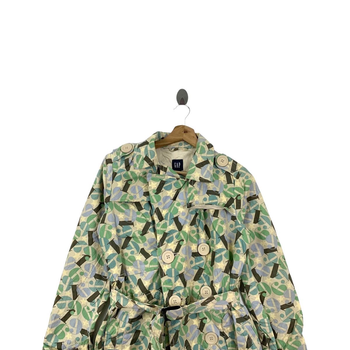 Gap GAP Casualwear Fashion Designer Abstract Trench Coat Jacket Size S / US 4 / IT 40 - 4 Thumbnail