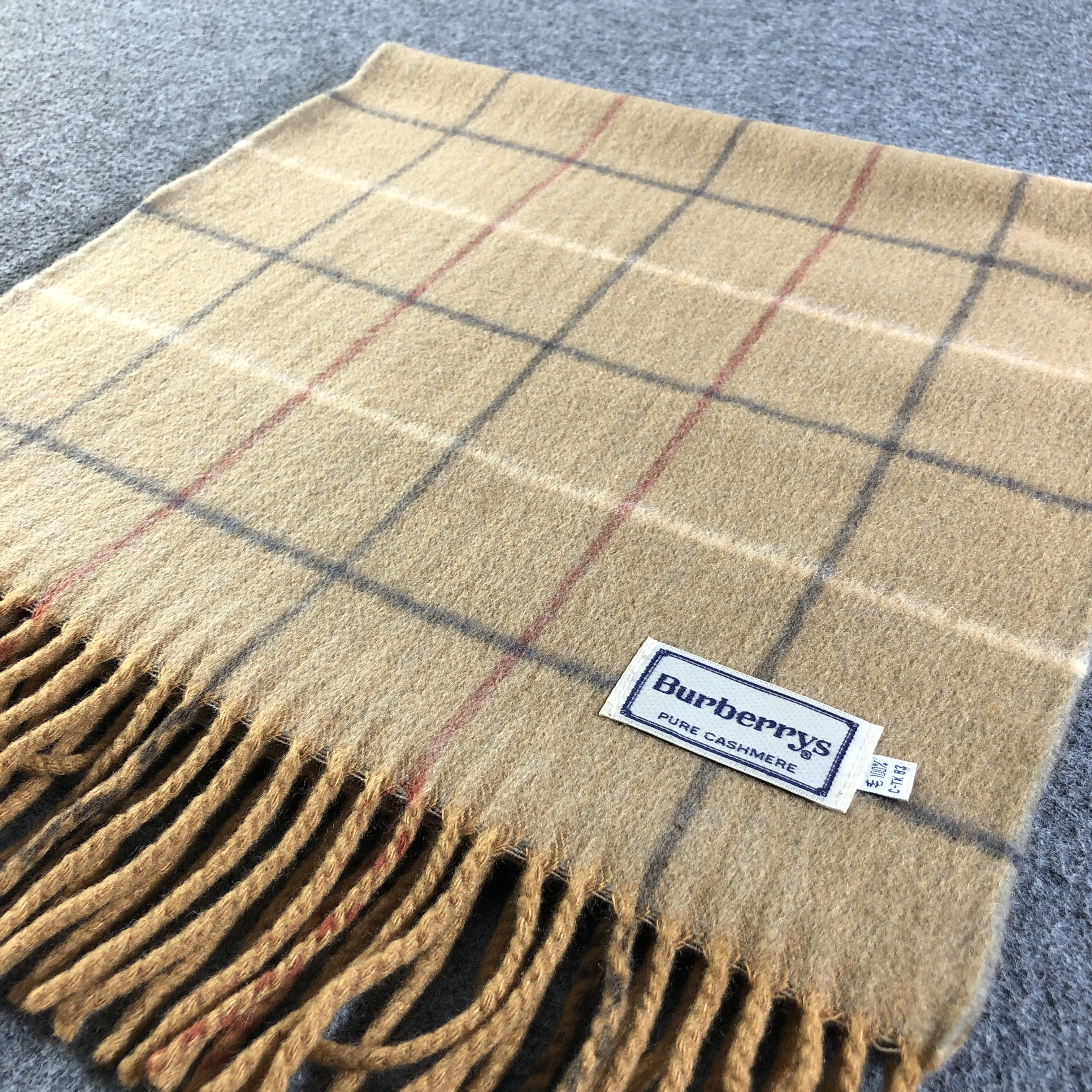 Burberry Vintage Burberrys Cashmere Scarf Muffler V2642 Size ONE SIZE - 2 Thumbnail