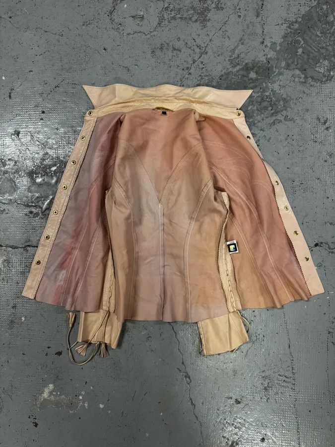 Roberto Cavalli AW2001 Roberto Cavalli Cowboy beige Leather Jacket Size XS / US 0-2 / IT 36-38 - 7 Thumbnail