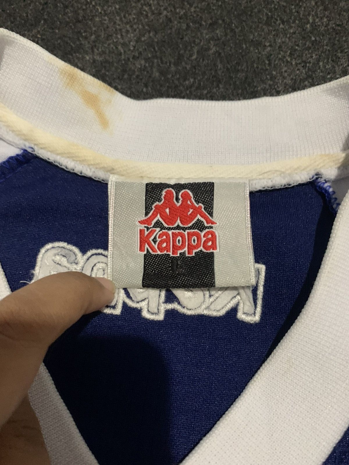 Kappa Vintage Kappa Embroidered vneck Soccer Jersey Size US XL / EU 56 / 4 - 6 Thumbnail