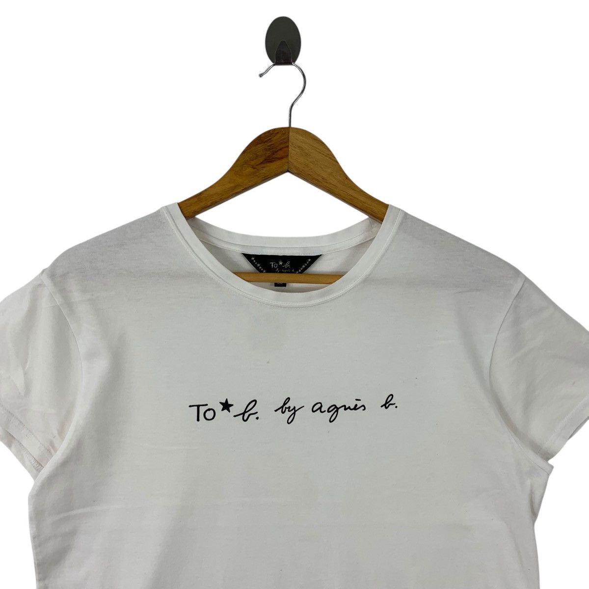 Designer × agnes b. AGNES B to star b Spellout white womens tee Size S / US 4 / IT 40 - 2 Thumbnail