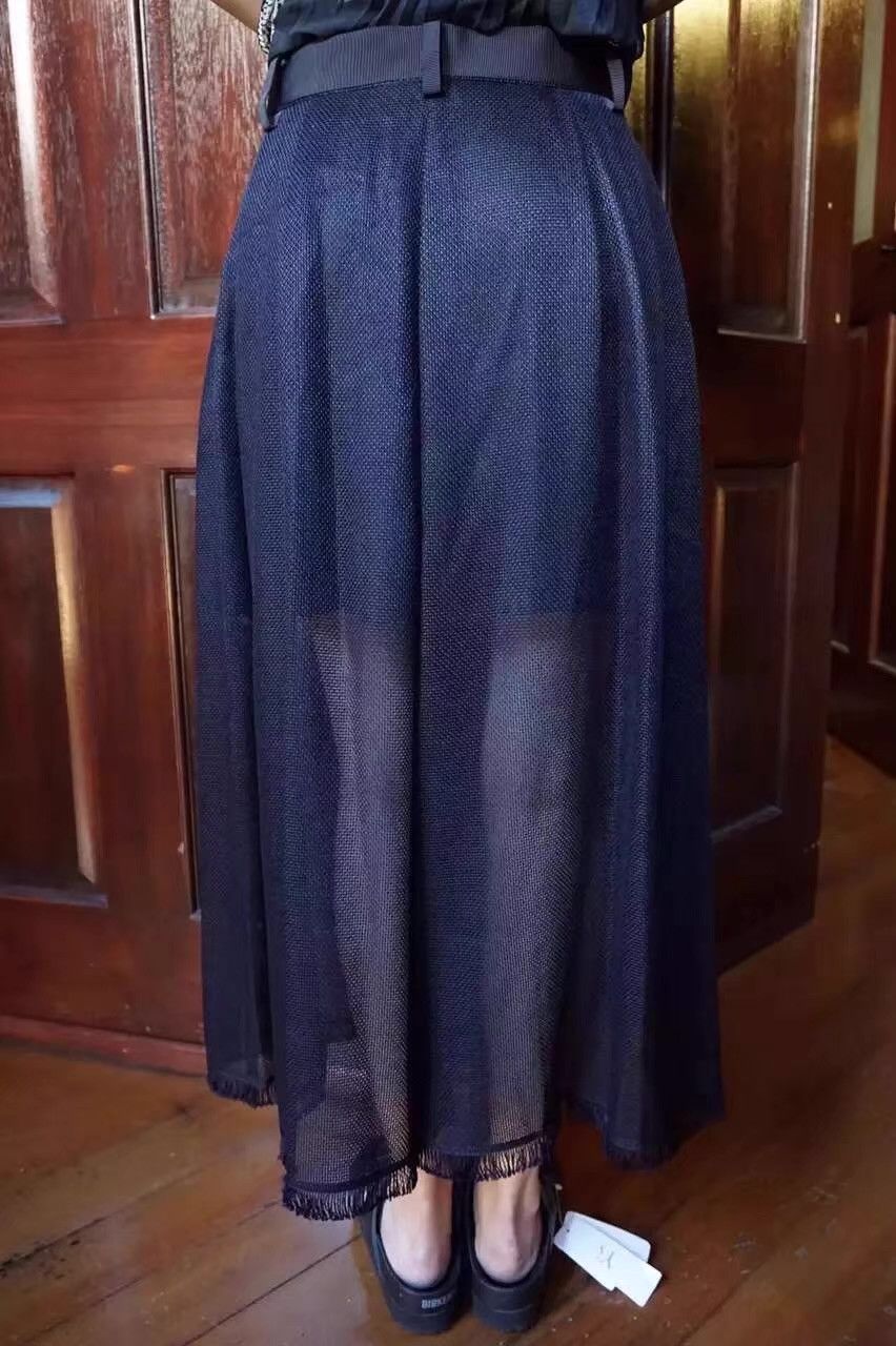Sacai Sacai 16SS Women's Main Line Dark Blue Mesh Skort Ｑ25 Size 32" / US 10 / IT 46 - 6 Thumbnail