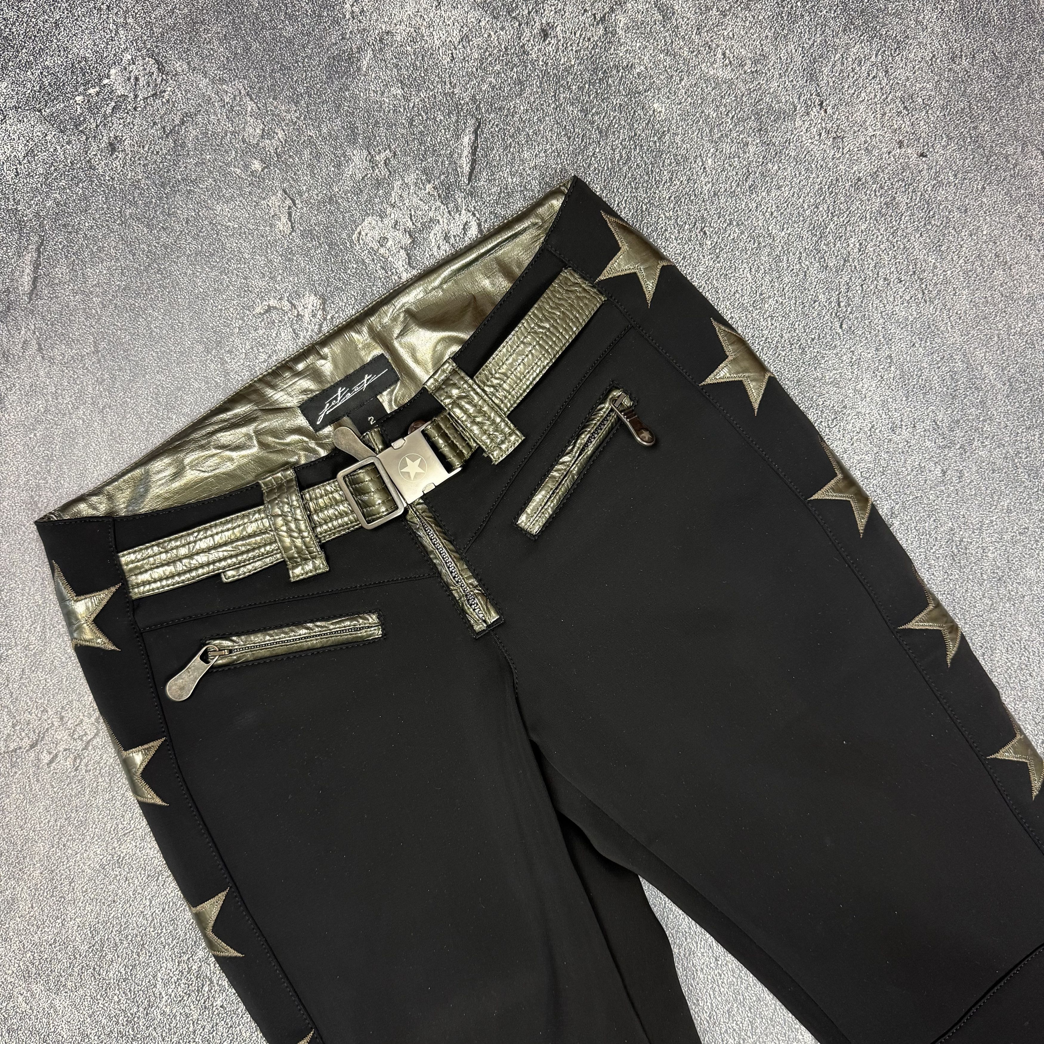 JET SET RRP $1300 Women’s Jet Set Stars Belted Black Ski Pants Size 26" / US 2 / IT 38 - 3 Thumbnail