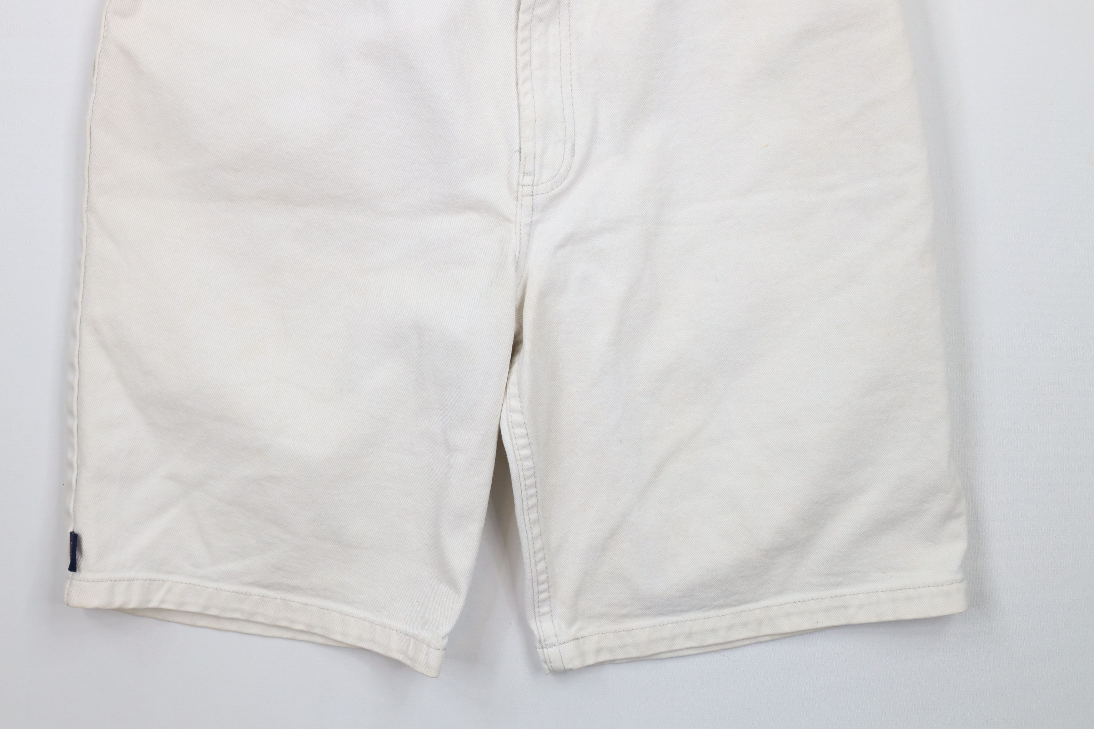 Tommy Hilfiger × Vintage Vintage 90s Tommy Hilfiger Denim Jean Shorts Jorts White Size US 30 / EU 46 - 4 Thumbnail