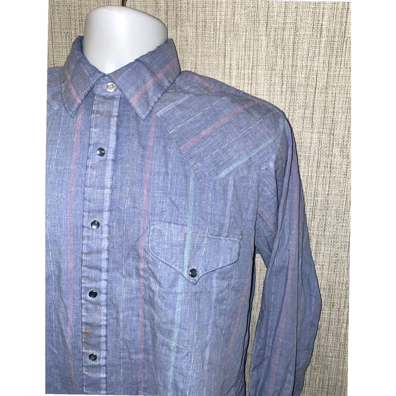 Vintage VINTAGE Miller Westernwear Blue Button-Up Long Sleeve Shirt Adult Medium Mens Size US M / EU 48-50 / 2 - 2 Thumbnail