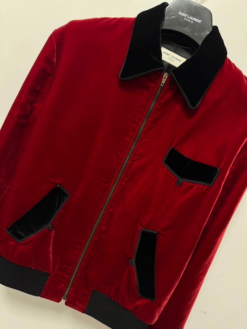 Saint Laurent Paris Saint Laurent Red Velvet Jacket-2505 Size US M / EU 48-50 / 2 - 3 Thumbnail