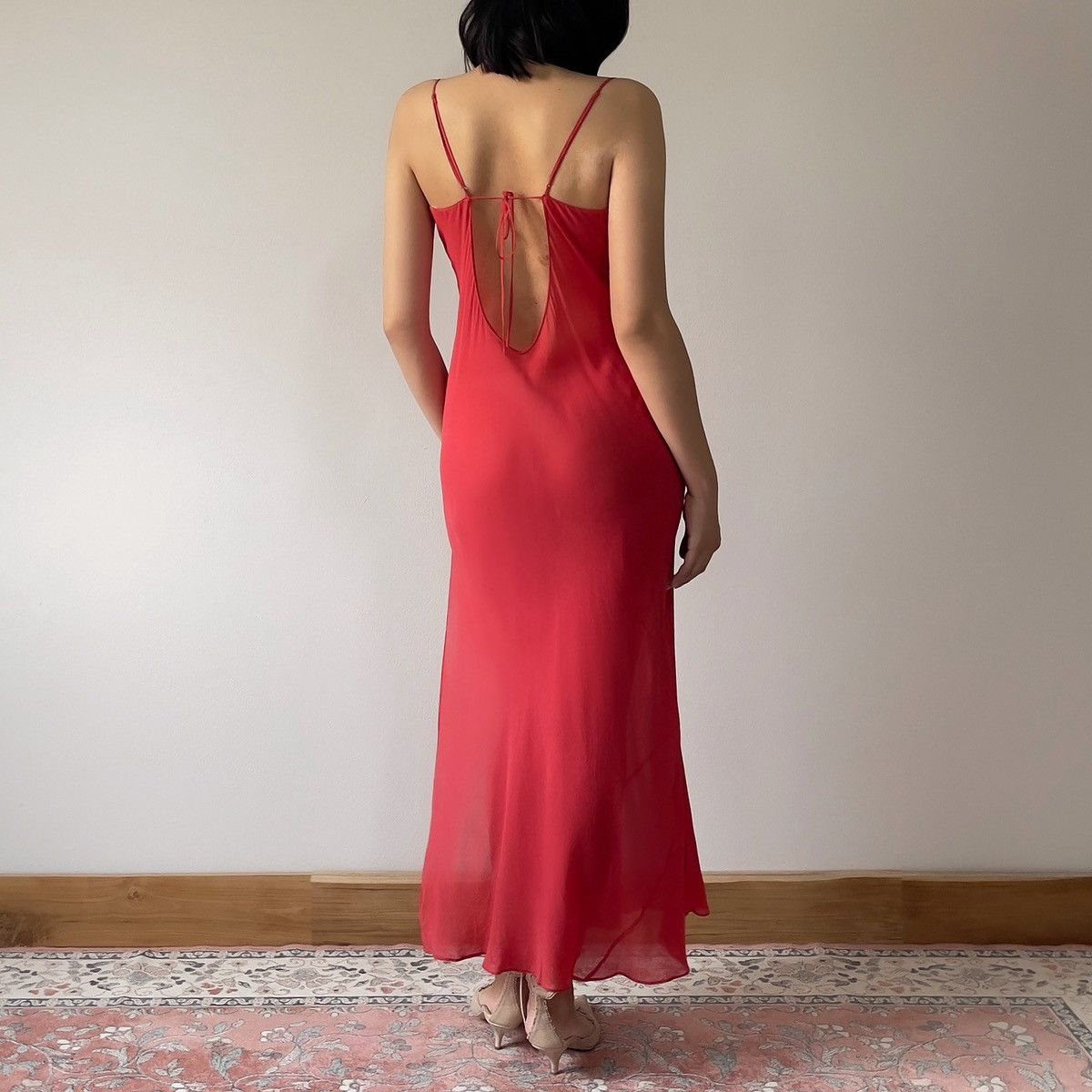 Victoria's Secret Victoria’s Secret Red Silk Chiffon Slip Dress (XS–S) Size S / US 4 / IT 40 - 12 Thumbnail