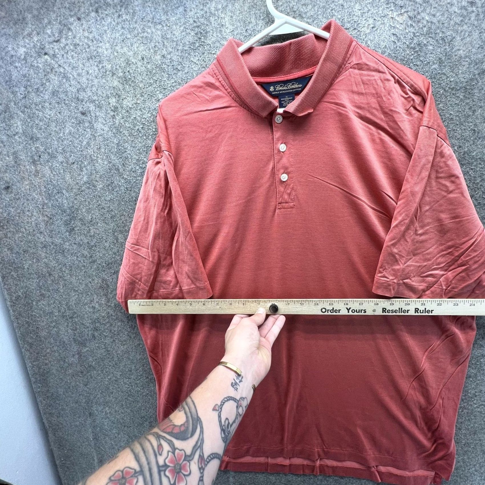 Brooks Brothers Brooks Brothers Polo Shirt Mens XL Red Double Mercerized Cotton Knit Casual Shirt Mens XL Red Brooks Brothers Polo Size US XL / EU 56 / 4 - 2 Thumbnail