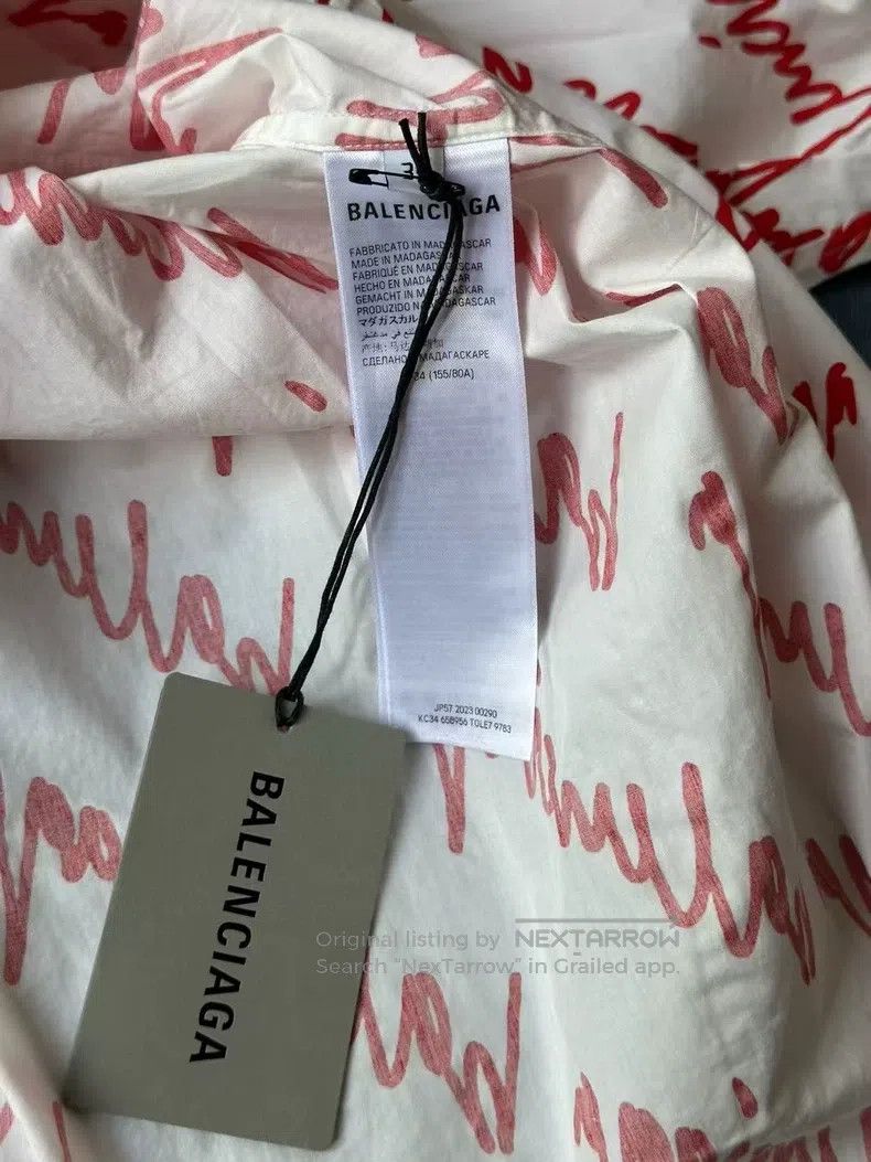 Balenciaga Balenciaga Handwritten Bullet Screen Shirt Size US L / EU 52-54 / 3 - 4 Thumbnail