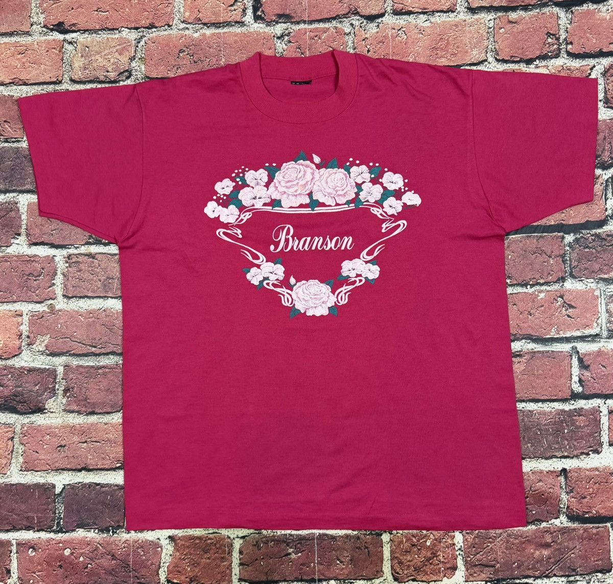 Fruit Of The Loom Vintage Branson Missouri Floral Rose Flower Single Stitch T Size US XL / EU 56 / 4 - 2 Thumbnail