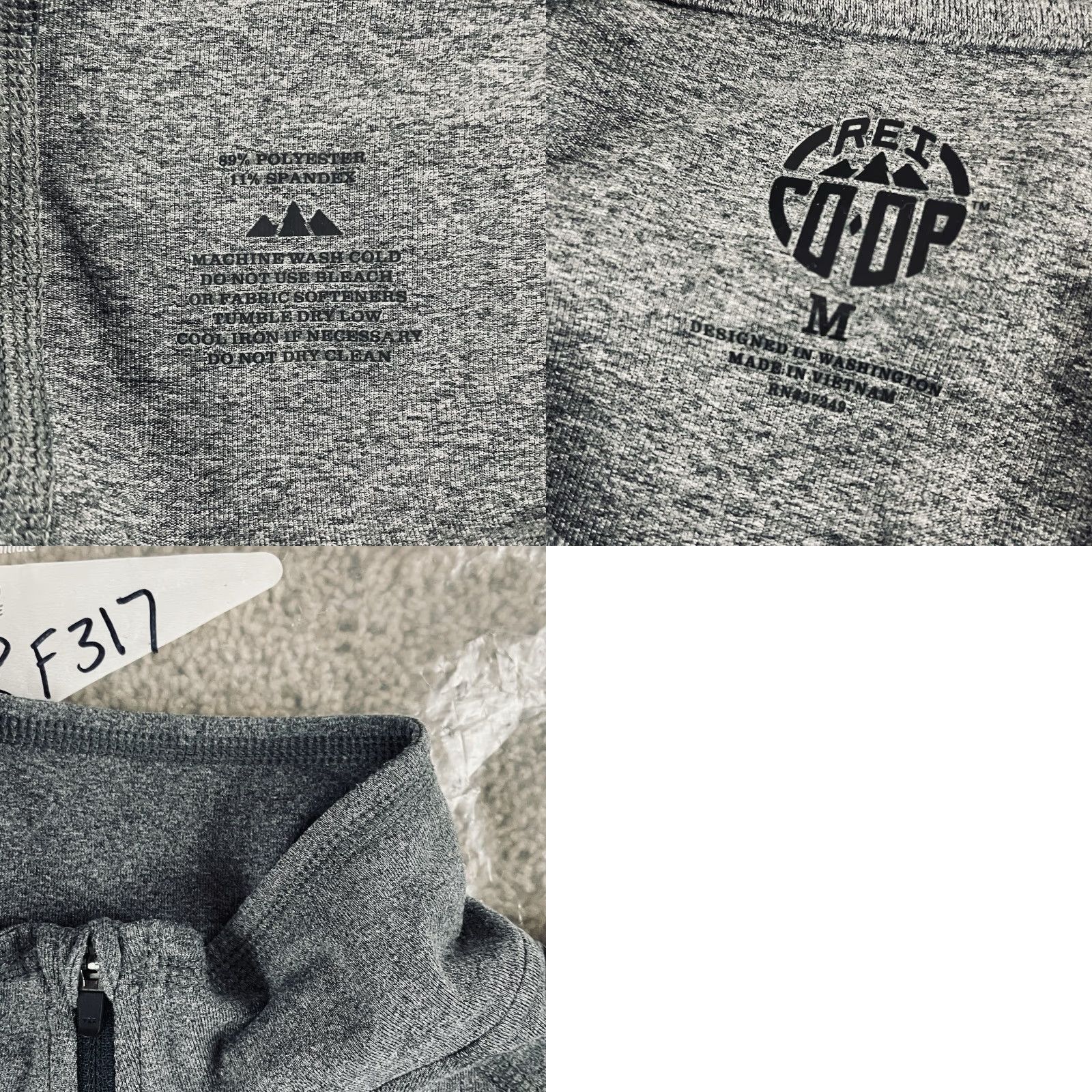 Vintage REI Pullover Men M Gray 1/4 Zip Mock Neck Long Sleeve Casual Shirt Outdoors Hiking F317 Size US M / EU 48-50 / 2 - 8 Thumbnail