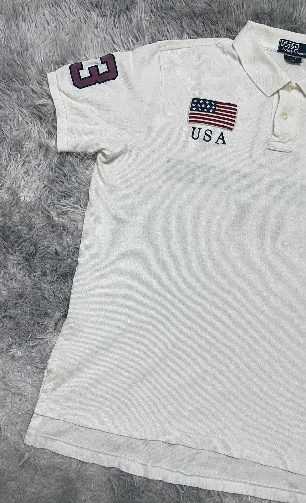 Polo Ralph Lauren VINTAGE POLO BY RALPH LAUREN USA FLAG RARE Size US XL / EU 56 / 4 - 4 Thumbnail