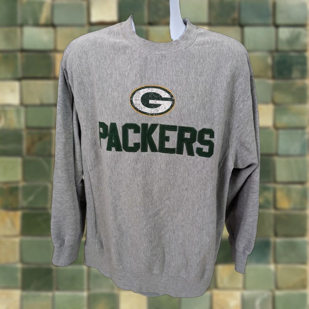 NFL VINTAGE Green Bay Packers Sweatshirt Mens 2XL NFL Crewneck Shirt Sweatshirt Gray Logo 90s Sports USA Mens Size US XXL / EU 58 / 5 - 1 Thumbnail