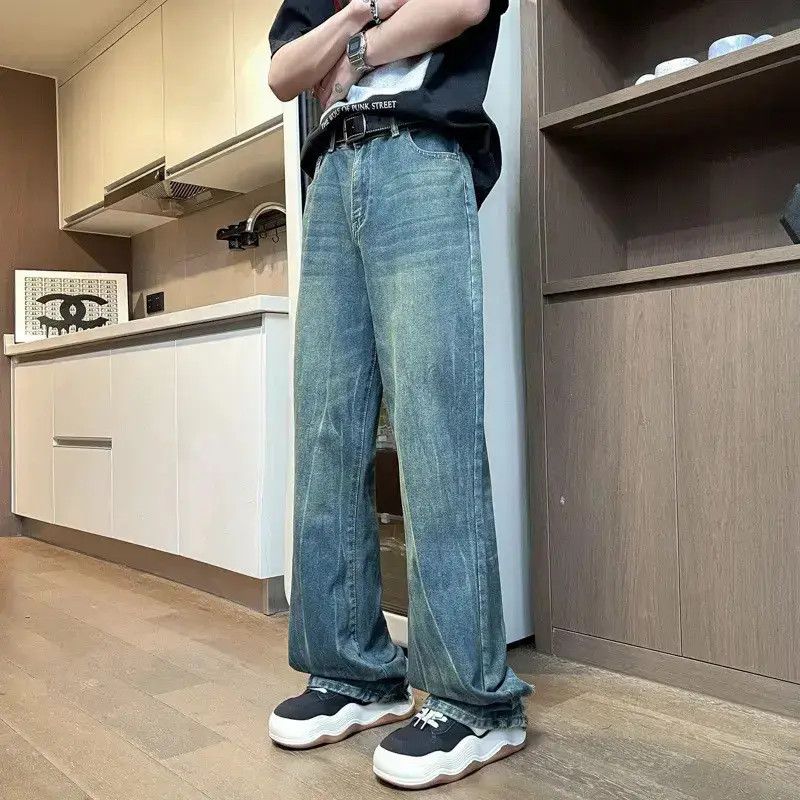Japanese Brand Retro loose straight leg micro flared jeans Size US 32 / EU 48 - 6 Thumbnail