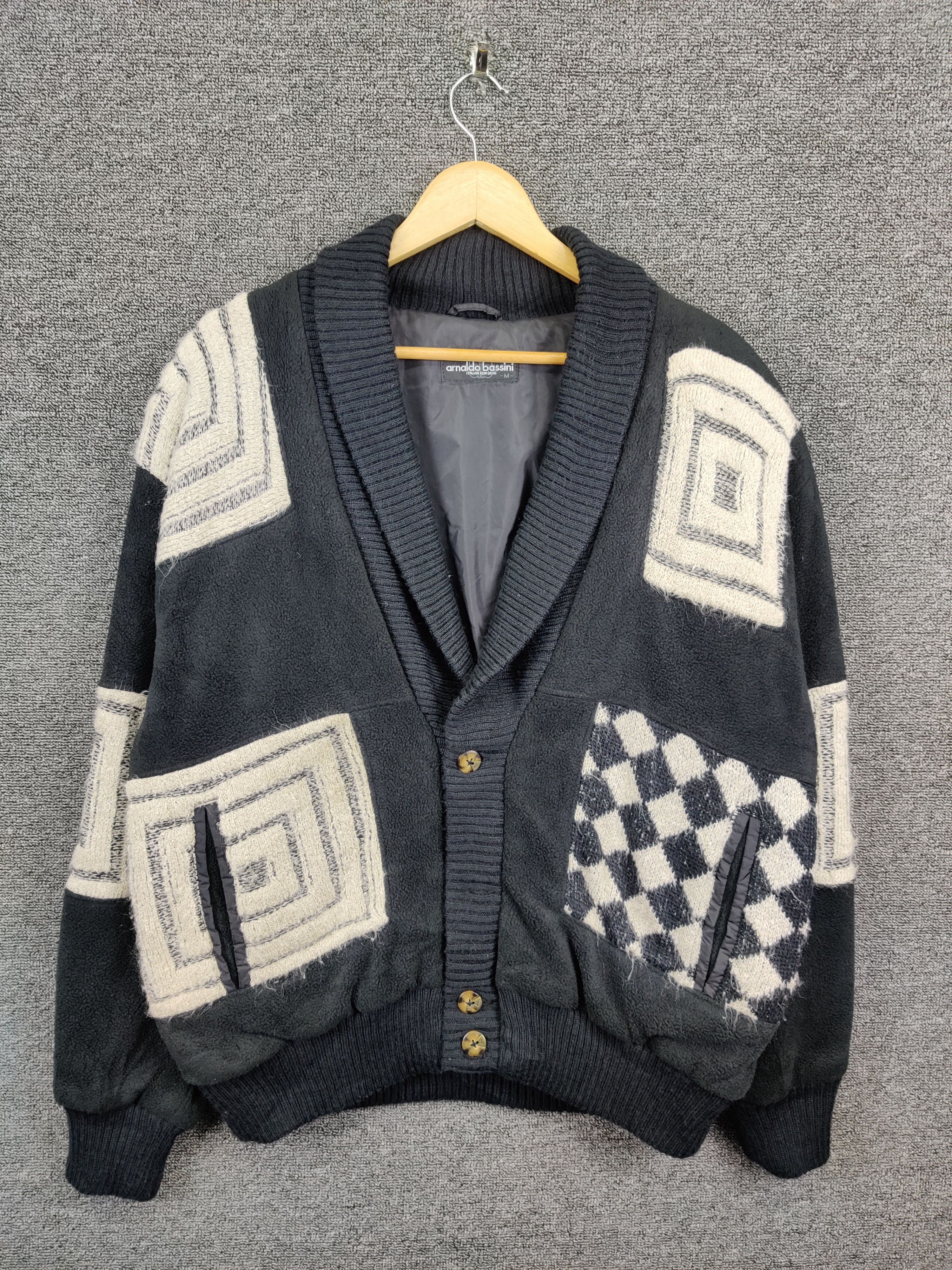 Japanese Brand Arnaldo Bassini Shawl Collar Fleece Knit Cardigan Size US M / EU 48-50 / 2 - 1 Thumbnail