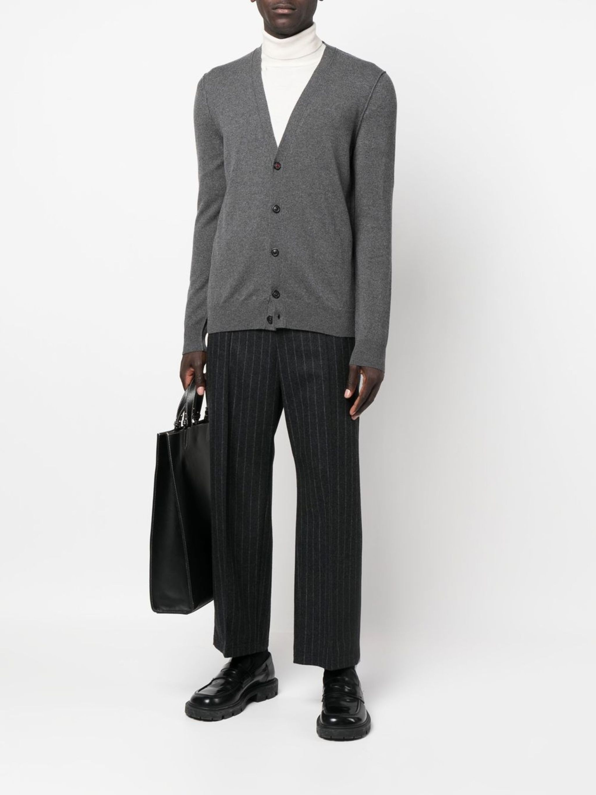 Maison Margiela o1s22i1n1024 Pure Wool Cardigan in Grey Size US XL / EU 56 / 4 - 2 Thumbnail