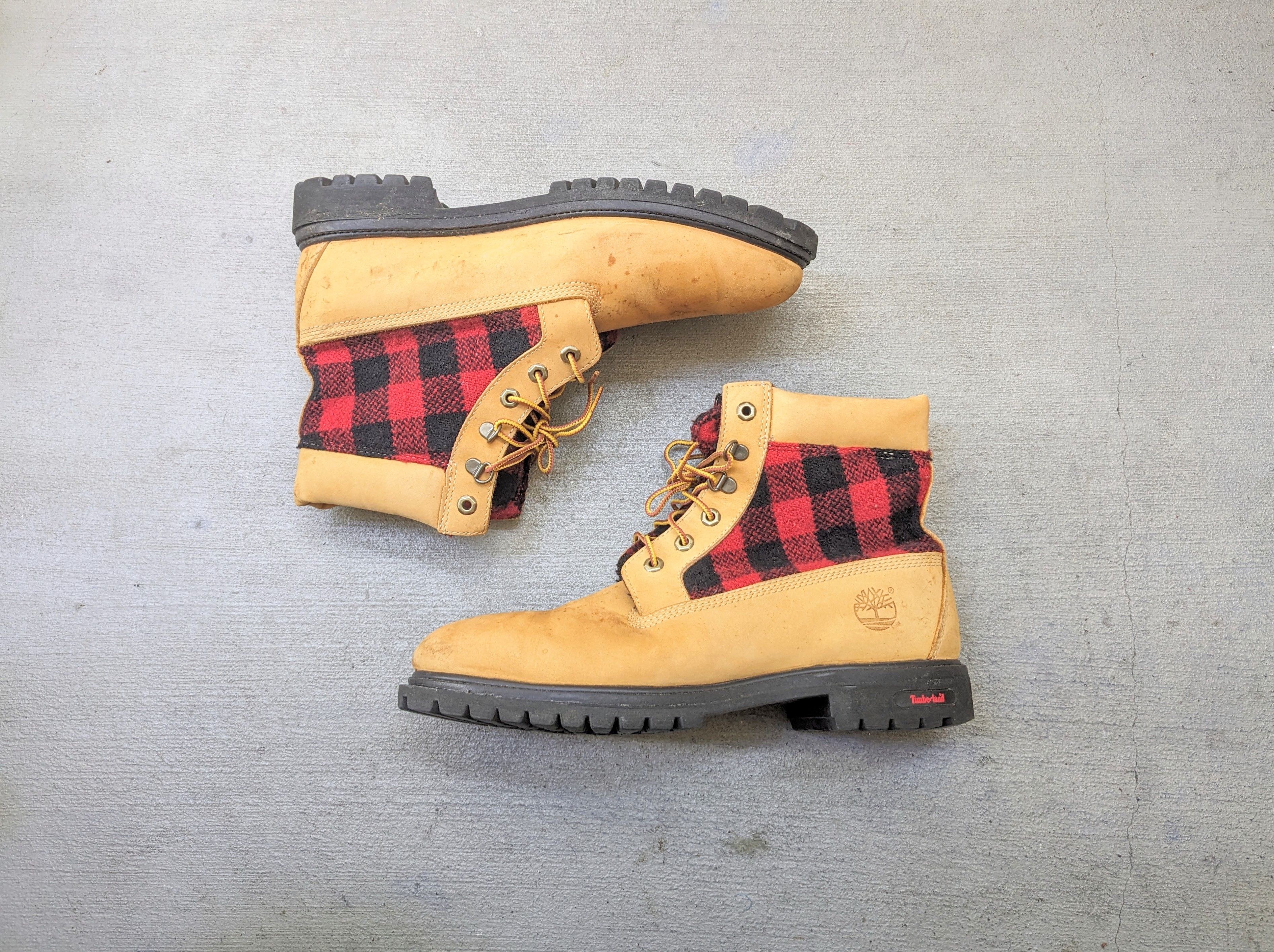 Timberland Timberland Boots 12 Tan Wheat Buffalo Plaid Size US 12 / EU 45 - 1 Thumbnail