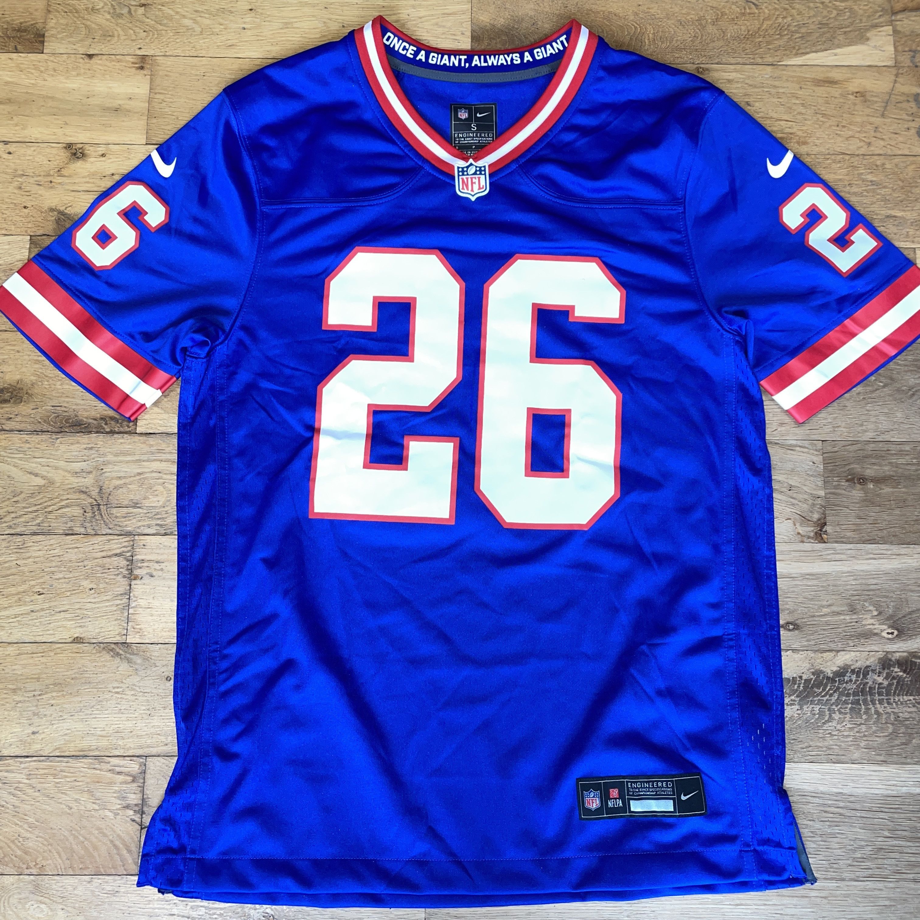 NFL NIKE NFL NEW YORK GIANTS JERSEY T-SHIRT BARKLEY #26 Size S Size US S / EU 44-46 / 1 - 1 Thumbnail