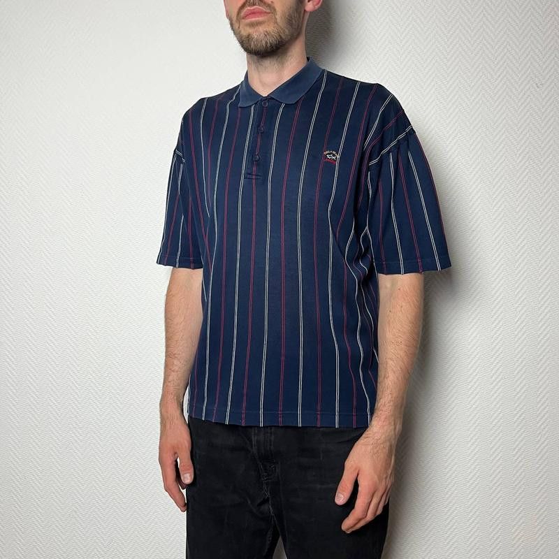 Paul & Shark Paul&Shark Yachting Polo Navy Blue Striped Shirt Size L Size US XL / EU 56 / 4 - 9 Thumbnail