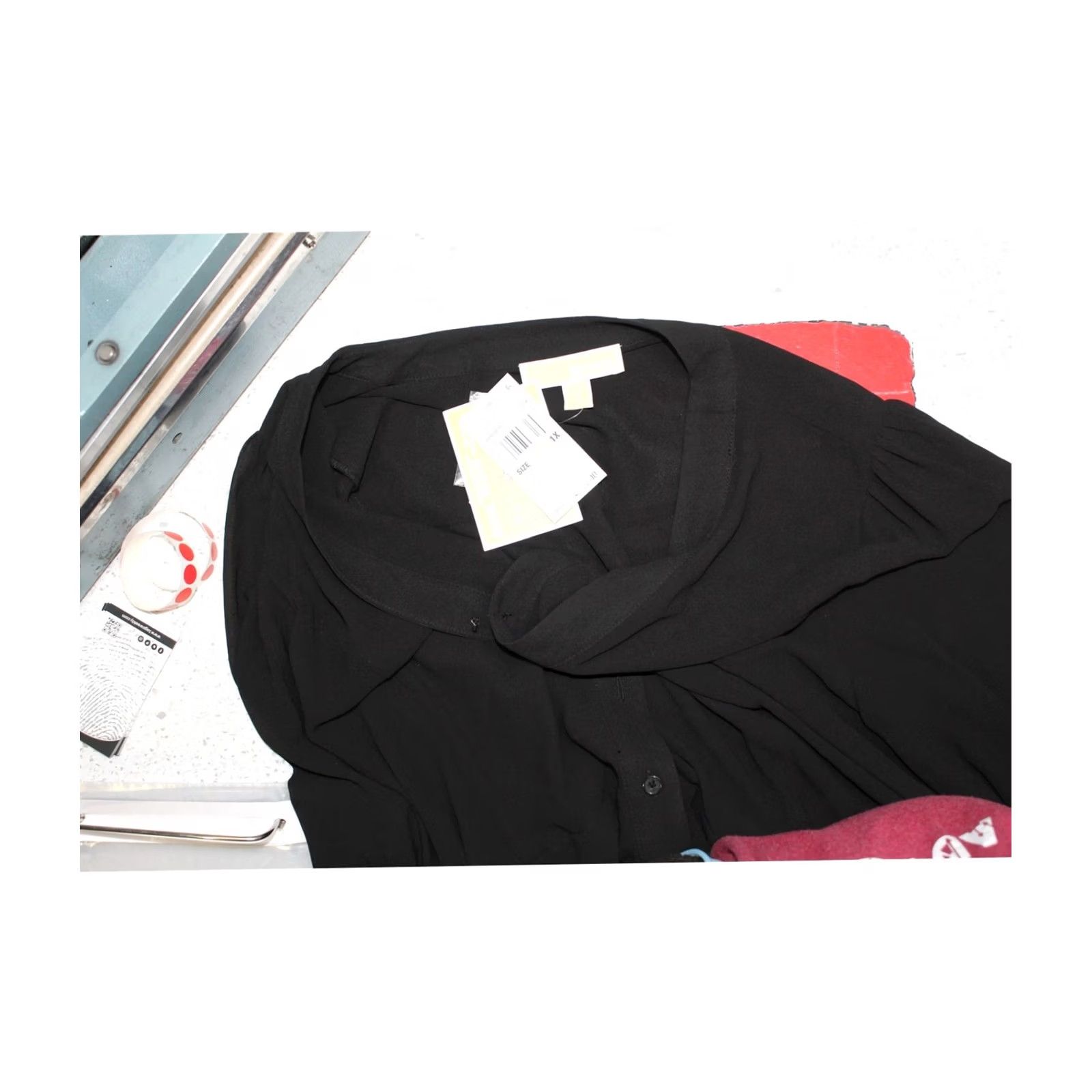 Michael Kors Michael Kors Womens Georgette Belted Shirt Dress black Plus Size 1X Size XL / US 12-14 / IT 48-50 - 2 Thumbnail
